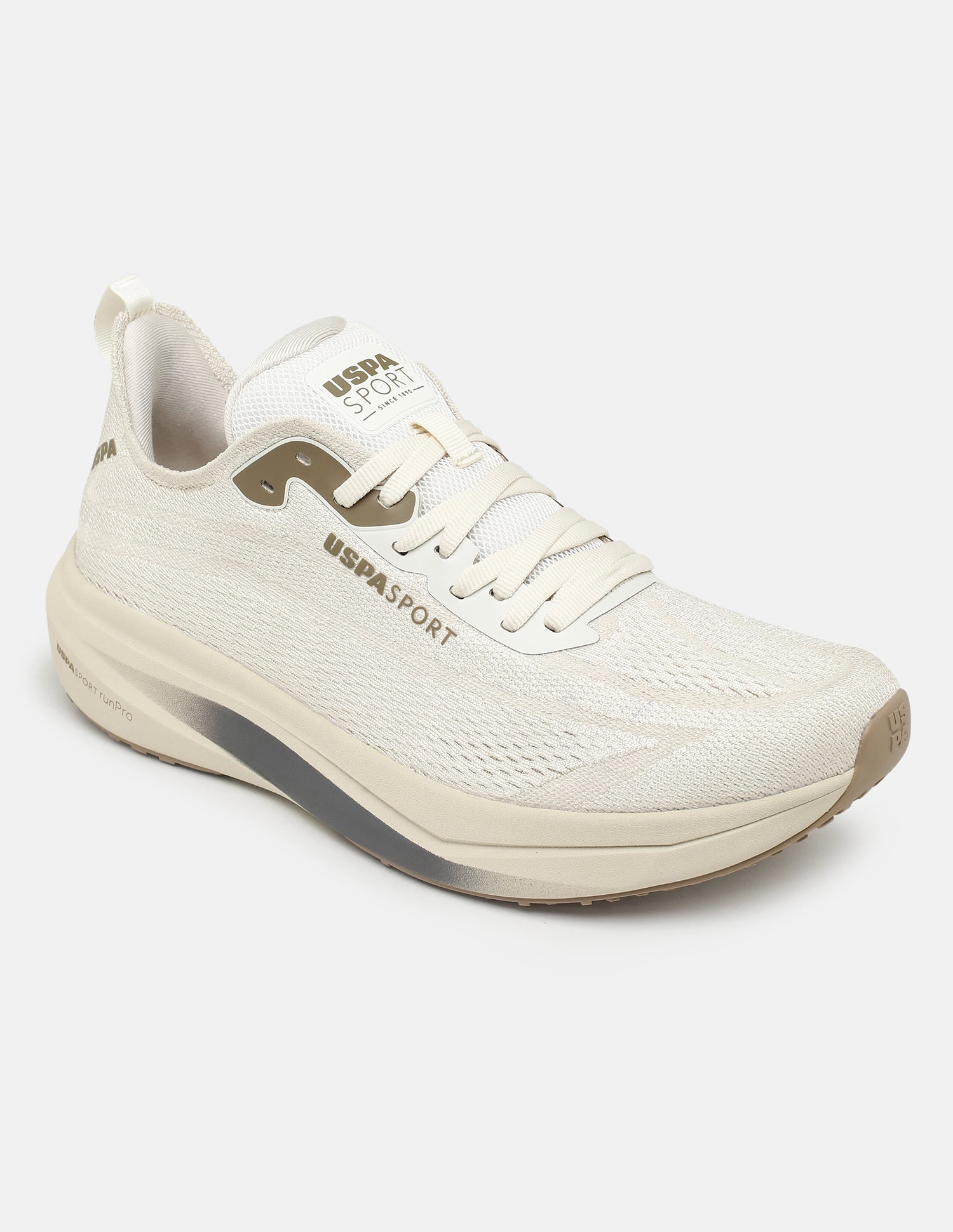 Round Toe Field Pro 4 Sneakers Beige - U.S. Polo Assn. India | Large