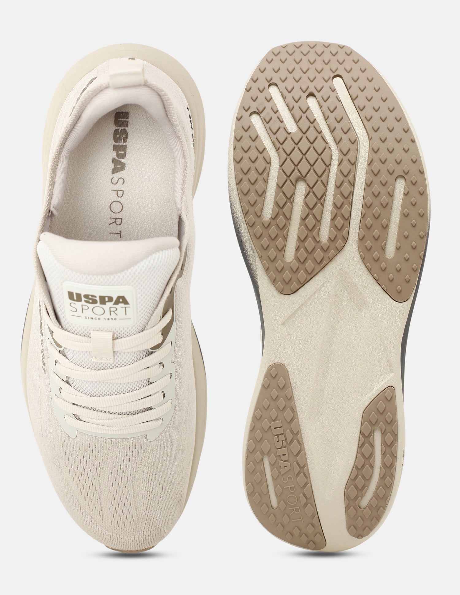 Round Toe Field Pro 4 Sneakers Beige - U.S. Polo Assn. India | Large