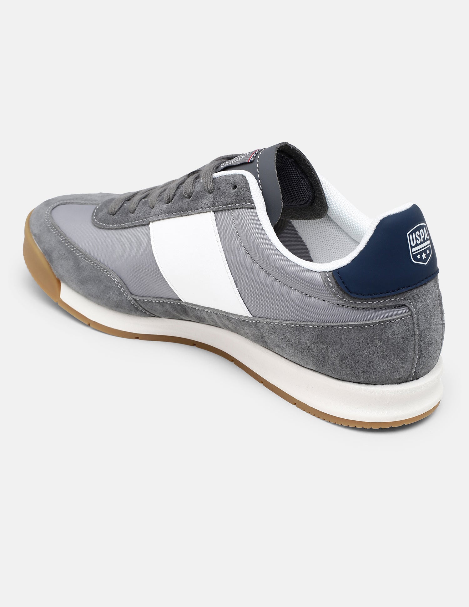 Round Toe Lace Ups Gallop Sneakers Grey - U.S. Polo Assn. India | Large