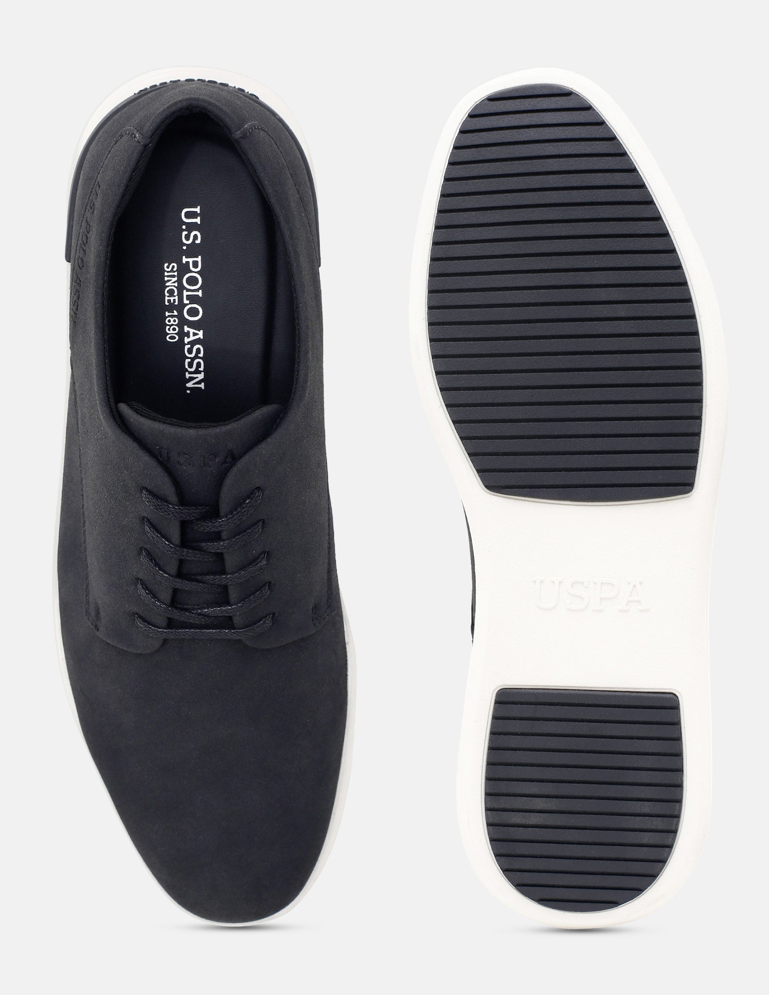 Jango Round Toe Smart Casual Shoes Black - U.S. Polo Assn. India | Large