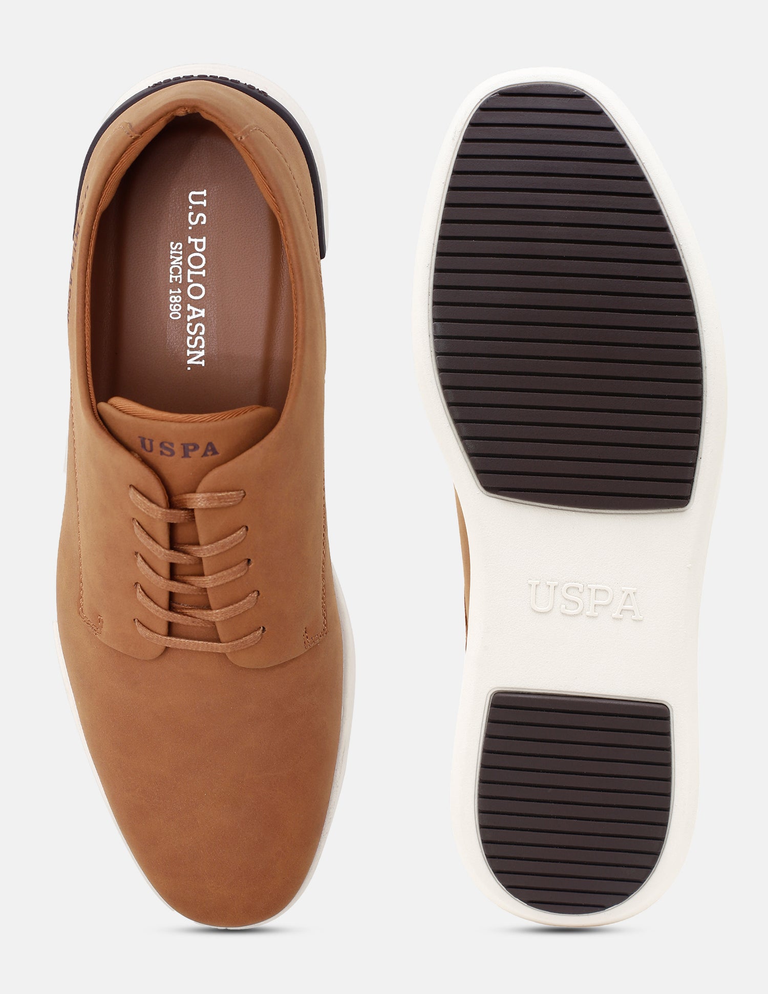 Jango Round Toe Smart Casual Shoes Tan - U.S. Polo Assn. India | Large