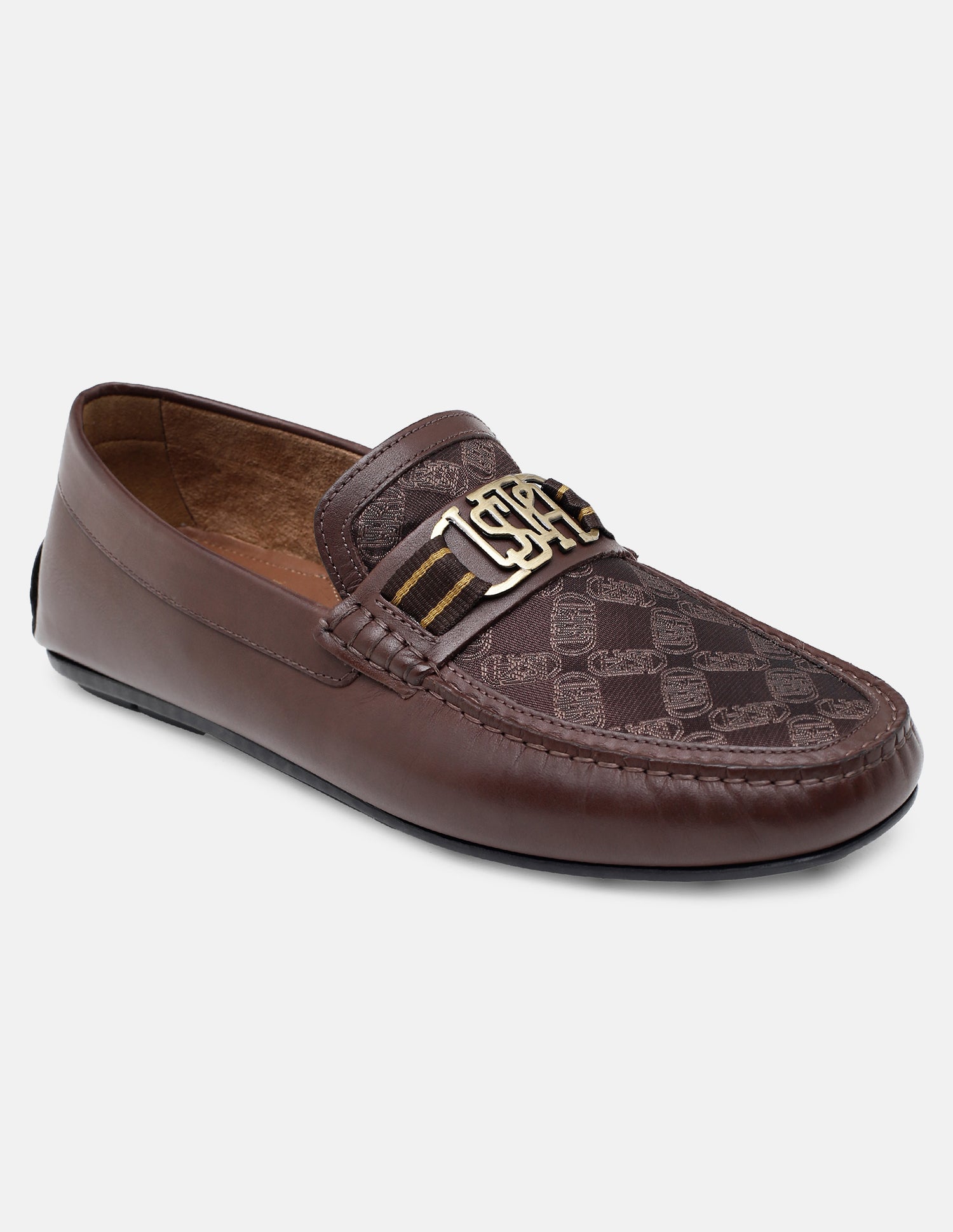 Brand Printed Godric Loafers Brown - U.S. Polo Assn. India | Large
