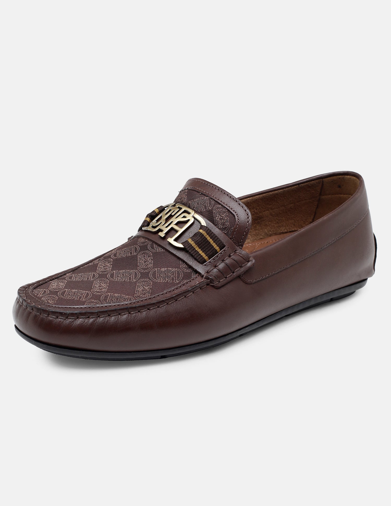 Brand Printed Godric Loafers Brown - U.S. Polo Assn. India | Large
