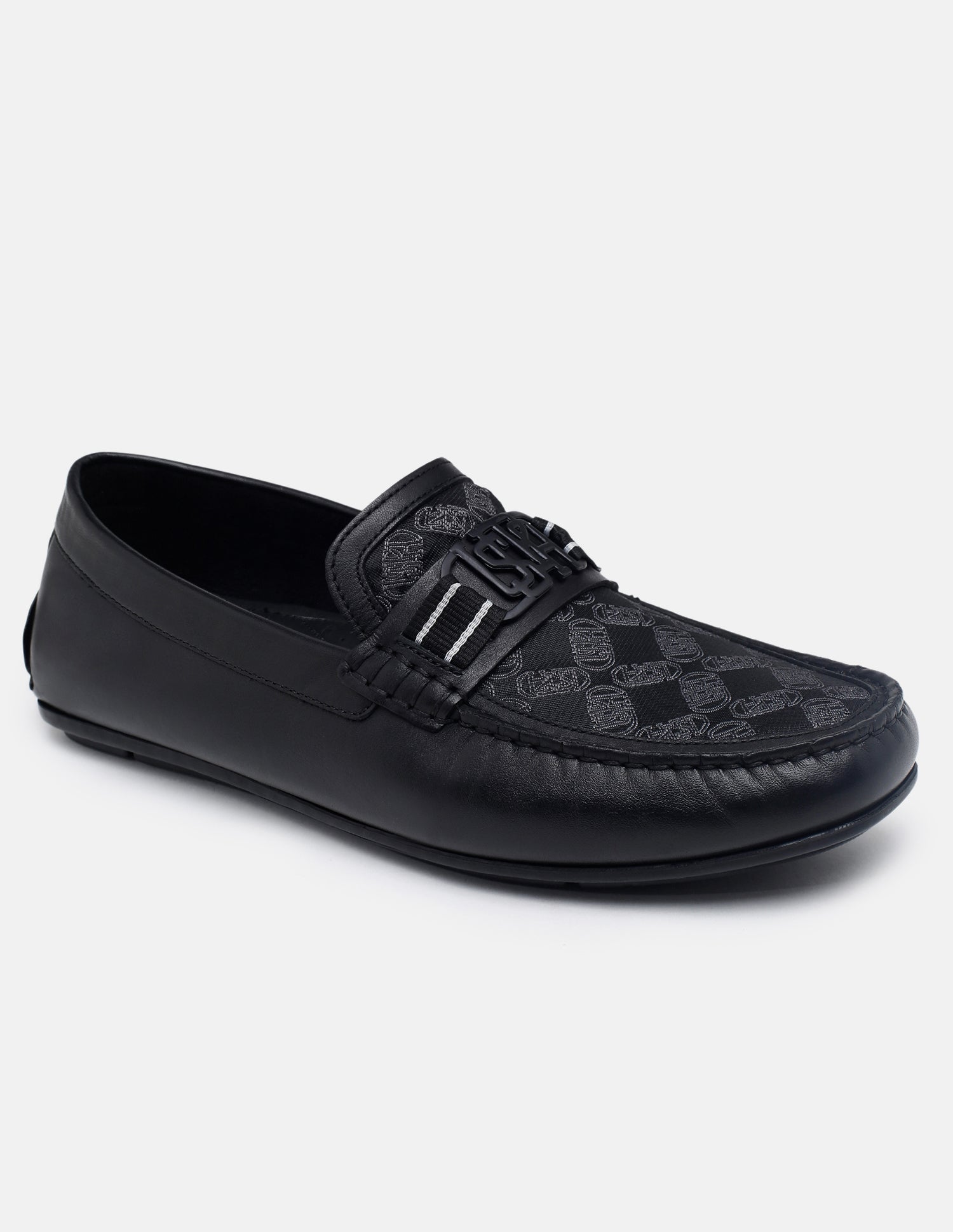 Brand Printed Godric Loafers Black - U.S. Polo Assn. India | Large