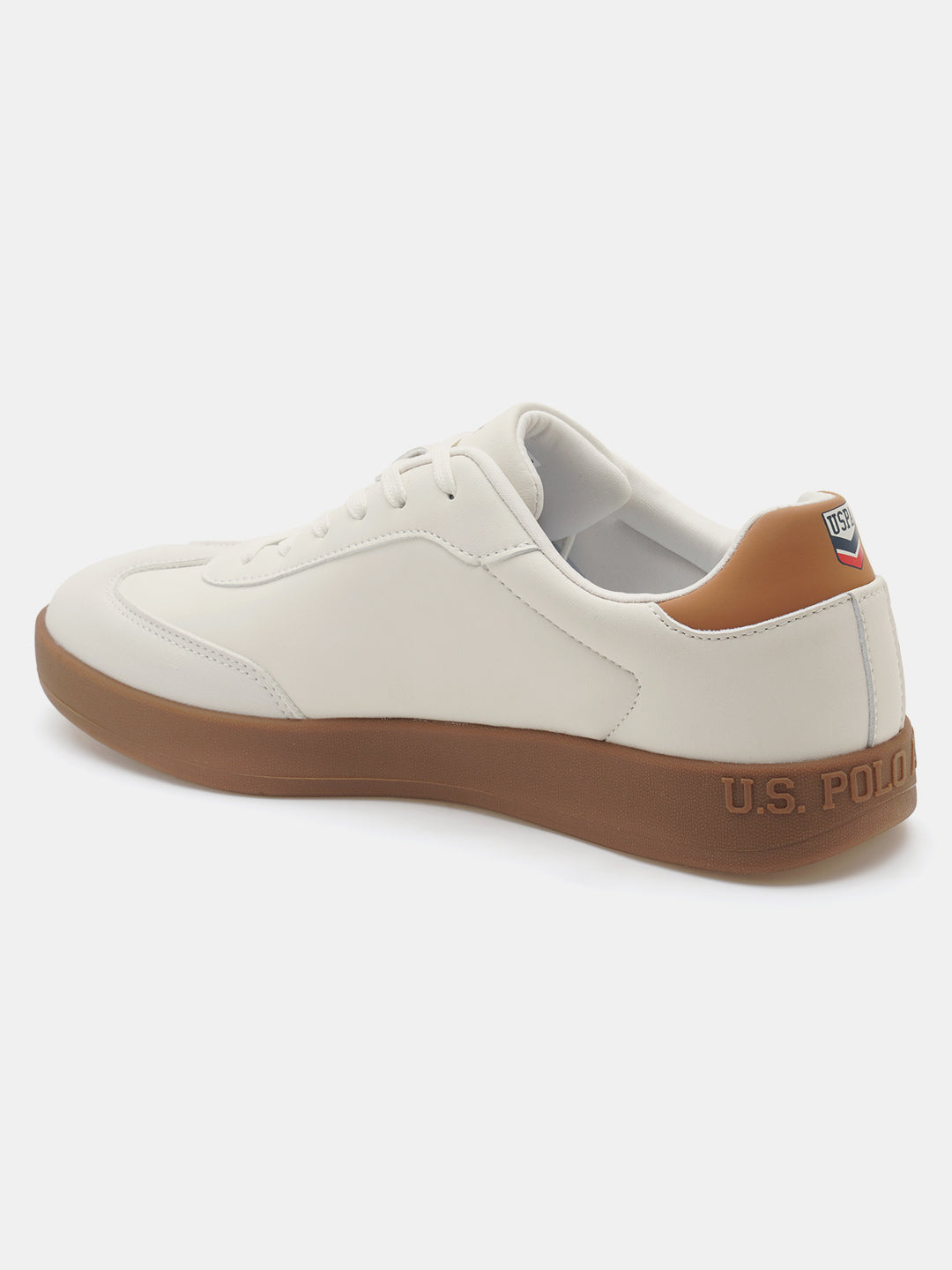 Men Coba 2.0 Colourblocked Round Toe Sneakers Beige - U.S. Polo Assn. India | Large