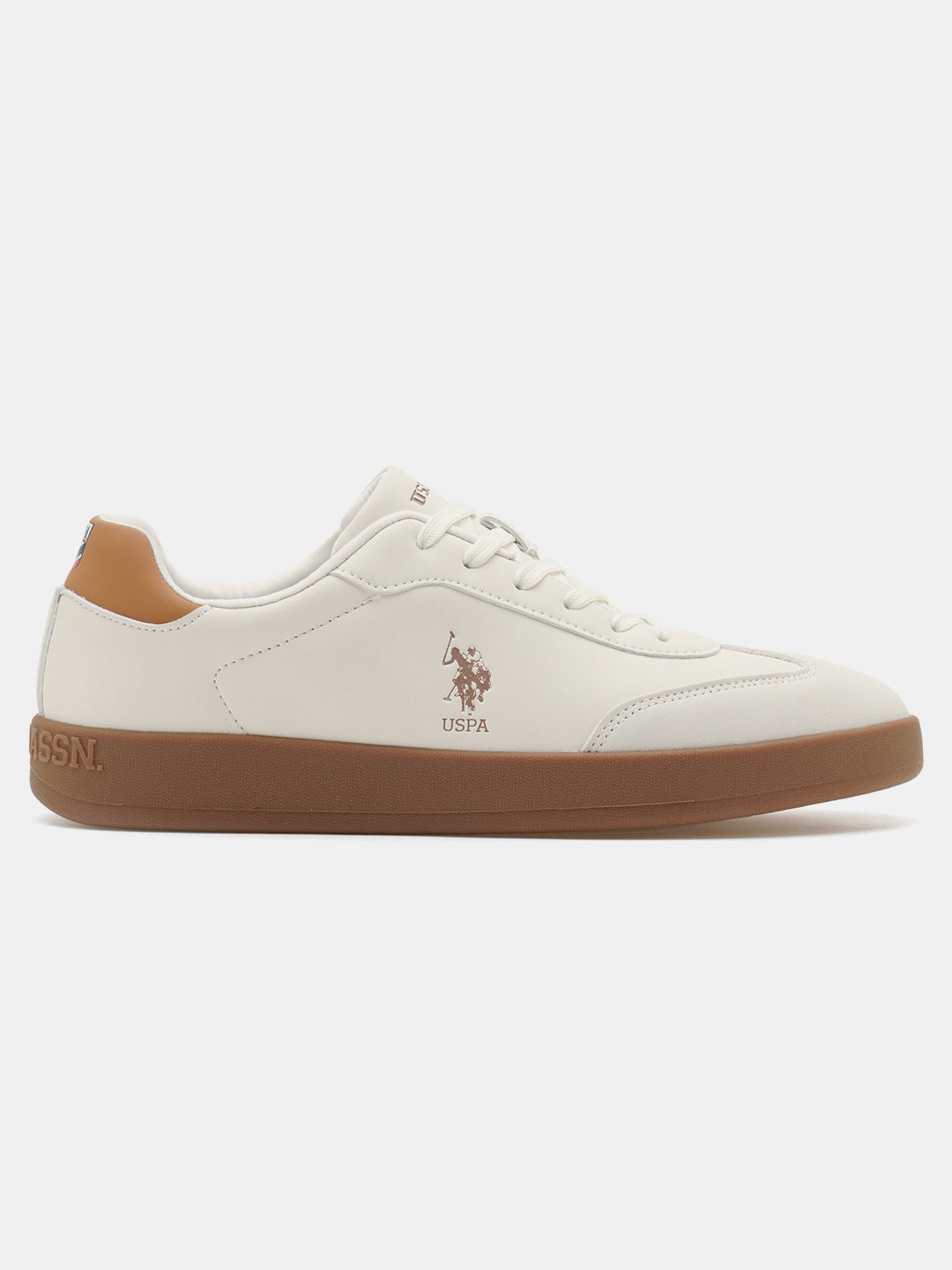 Men Coba 2.0 Colourblocked Round Toe Sneakers Beige - U.S. Polo Assn. India | Large