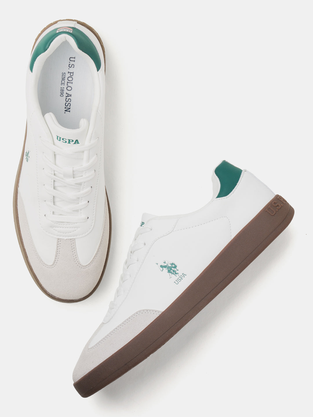 Men Coba 2.0 Colourblocked Round Toe Sneakers Off White - U.S. Polo Assn. India | Large