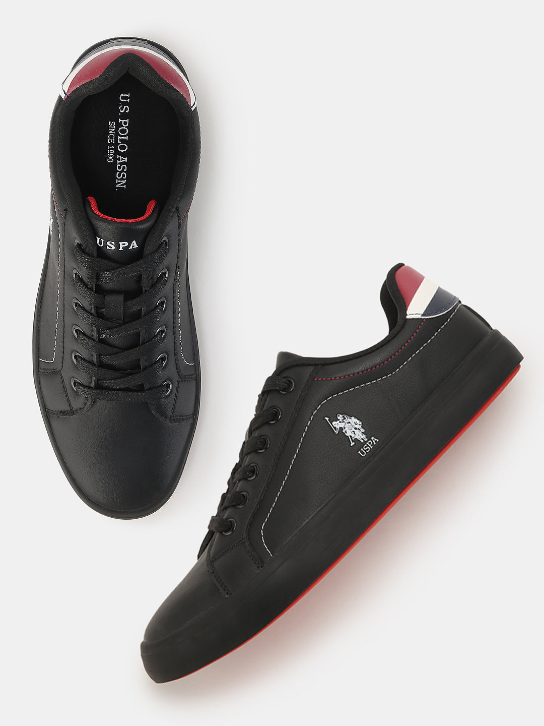 Men Solid Rojas 3.0 Sneakers Black - U.S. POLO ASSN. | Large