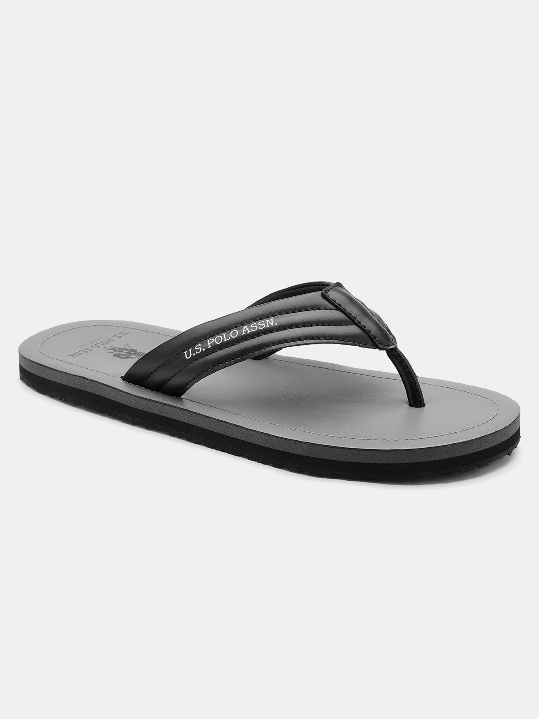 Men V-Strap Roy Flip Flops Black - U.S. Polo Assn. India | Large