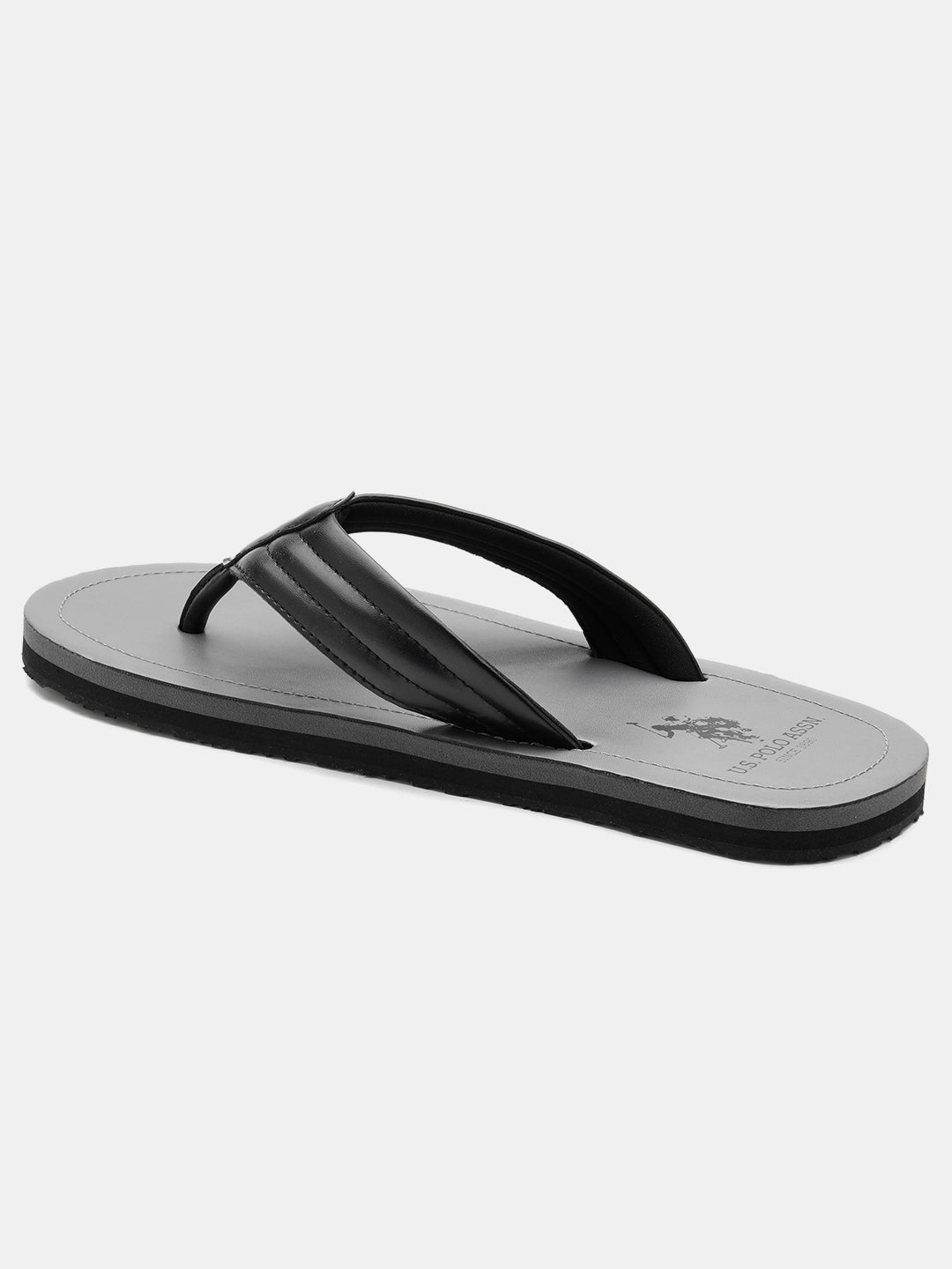 Men V-Strap Roy Flip Flops Black - U.S. Polo Assn. India | Large