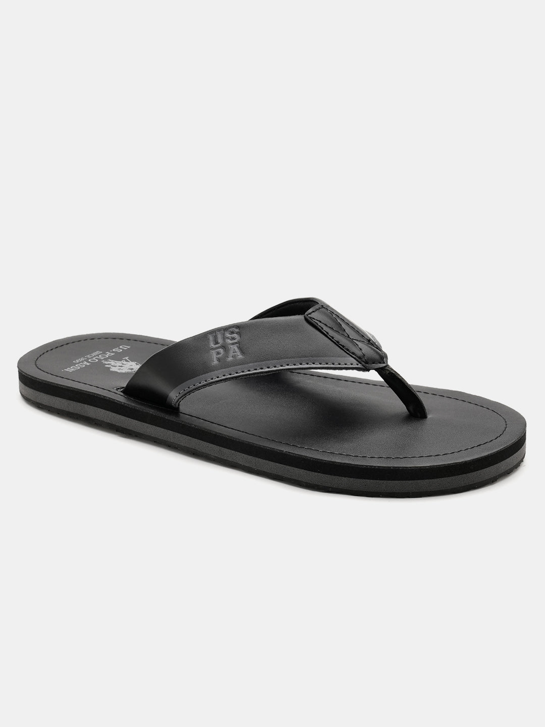 Men V-Strap Jane Flip Flops Black - U.S. Polo Assn. India | Large