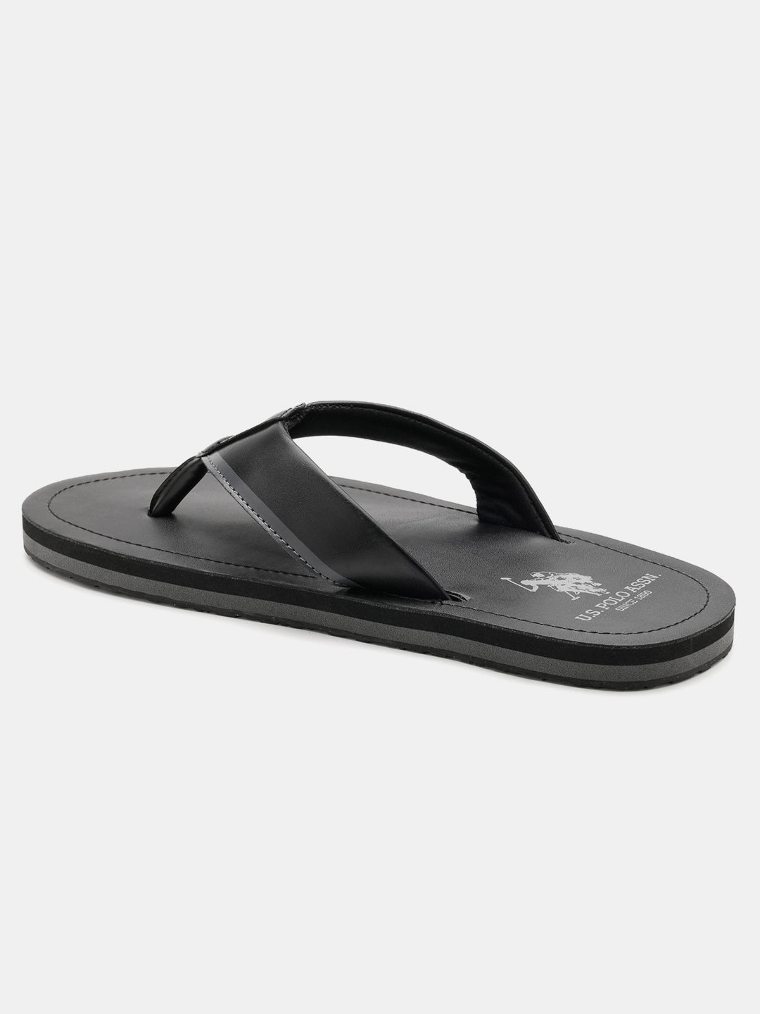 Men V-Strap Jane Flip Flops Black - U.S. Polo Assn. India | Large
