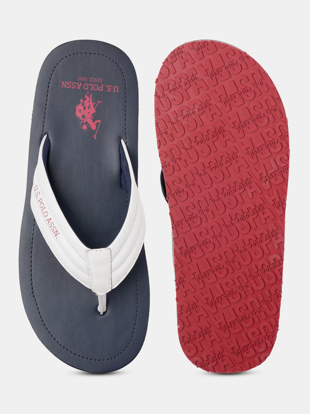 Men V-Strap Roy Flip Flops Navy - U.S. Polo Assn. India | Large