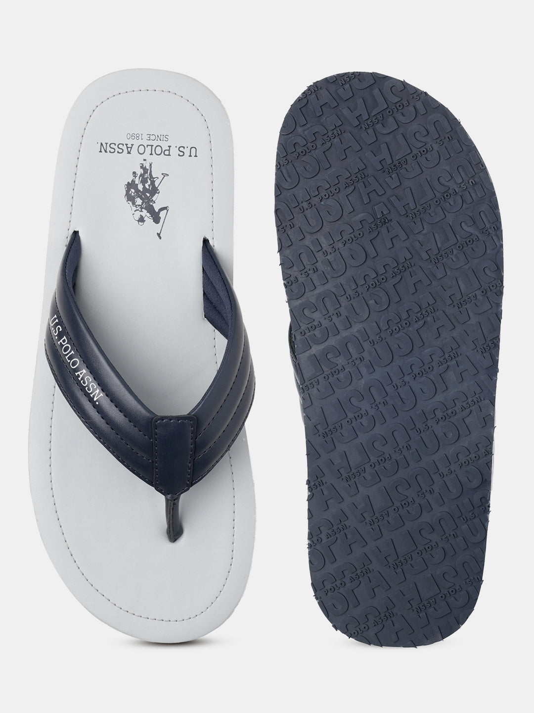 Men V-Strap Roy Flip Flops Grey - U.S. Polo Assn. India | Large