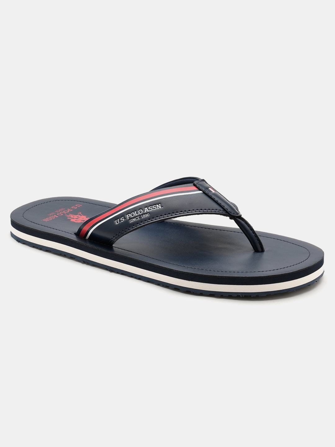 Men Nesta Striped Flip Flops Navy - U.S. Polo Assn. India | Large