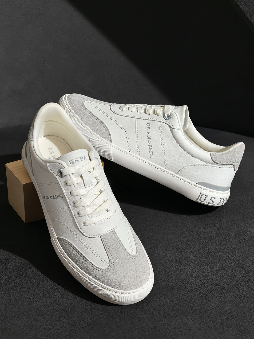 Men Colourblocked Gian 4.0 Sneakers Off White - U.S. Polo Assn. India | Large