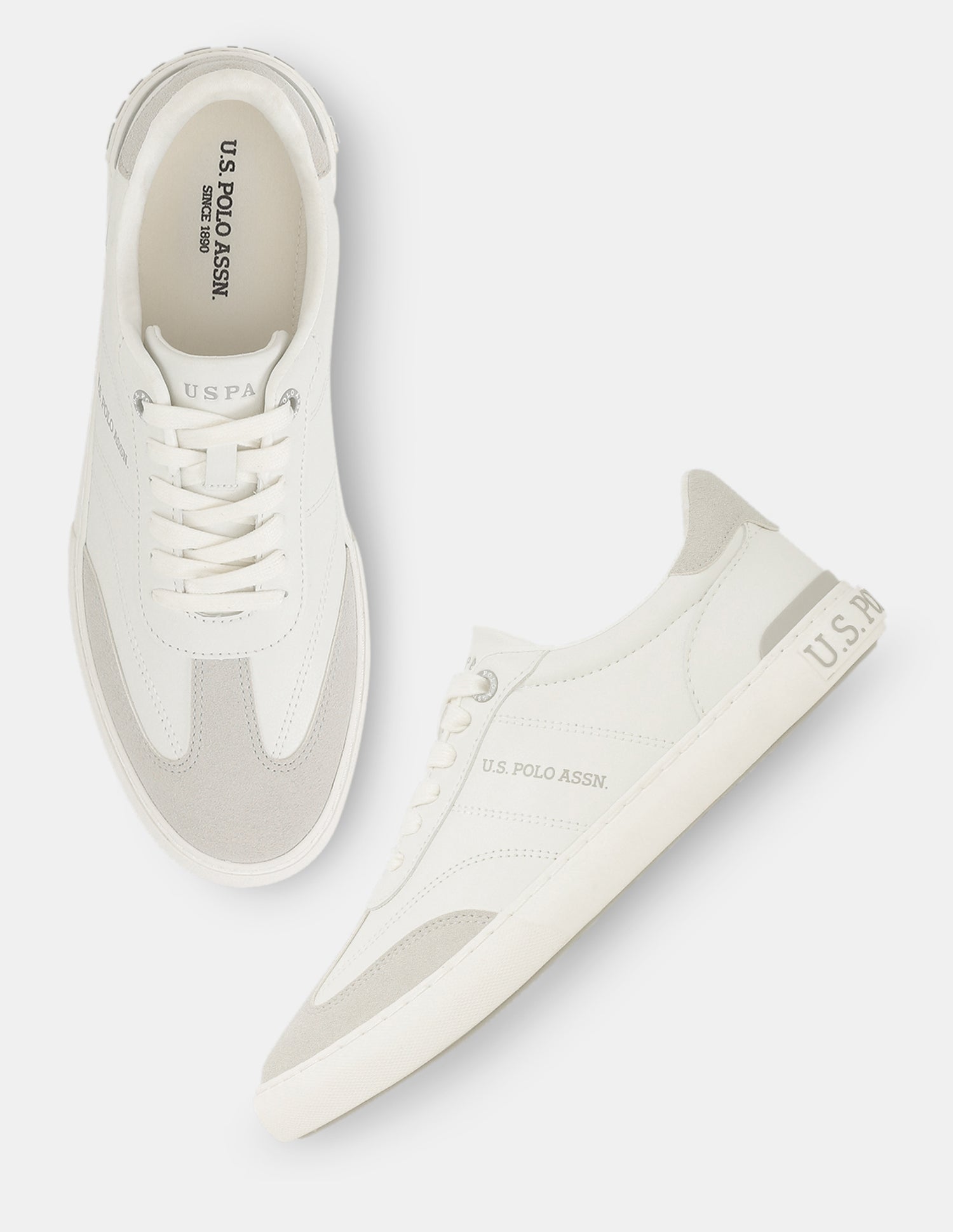 Men Colourblocked Gian 4.0 Sneakers Off White - U.S. Polo Assn. India | Large