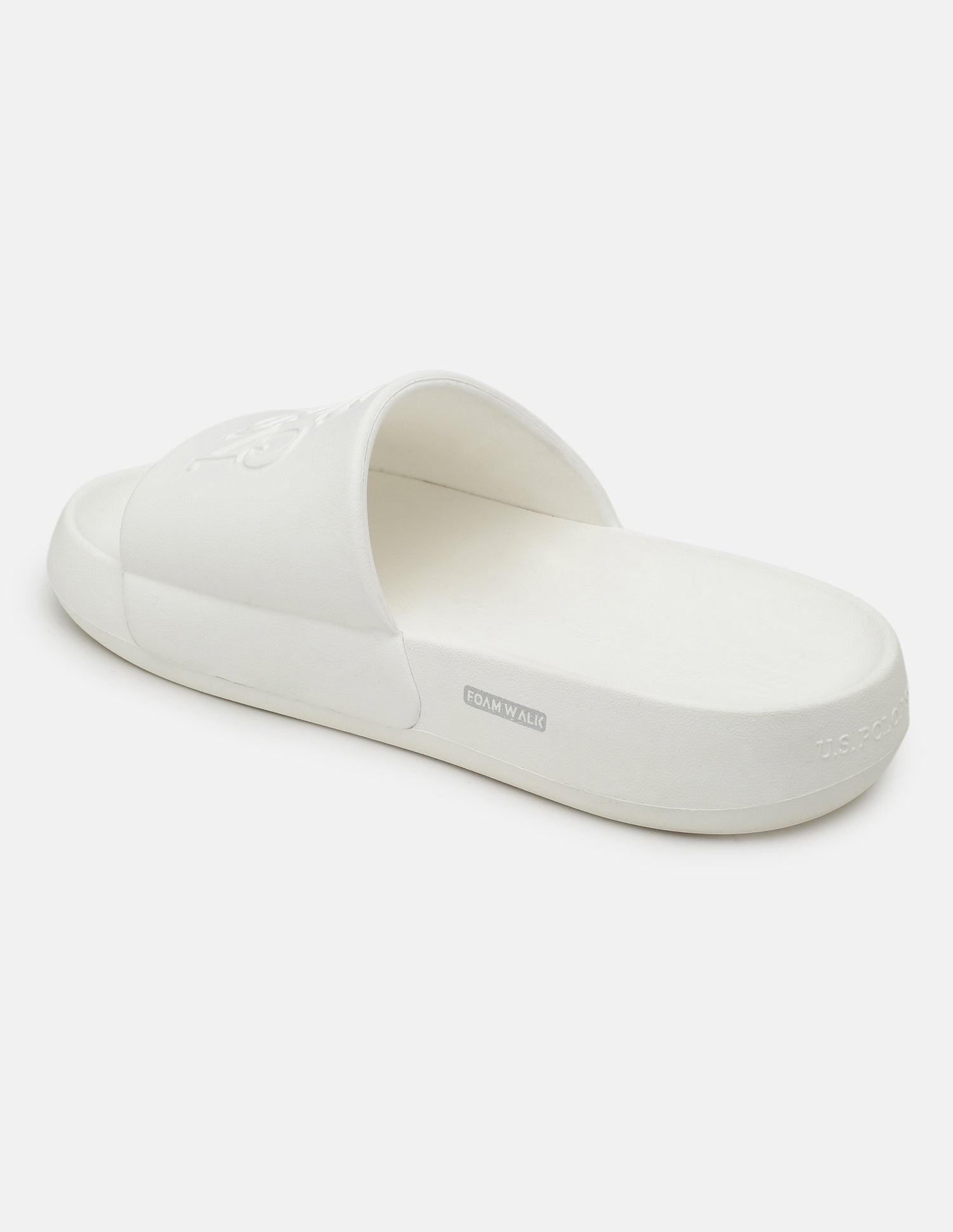 Brand Embossed Luna Sliders Cream - U.S. Polo Assn. India | Large