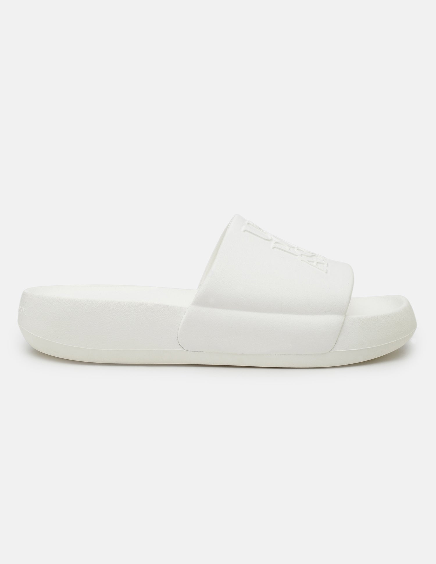 Brand Embossed Luna Sliders Cream - U.S. Polo Assn. India | Large