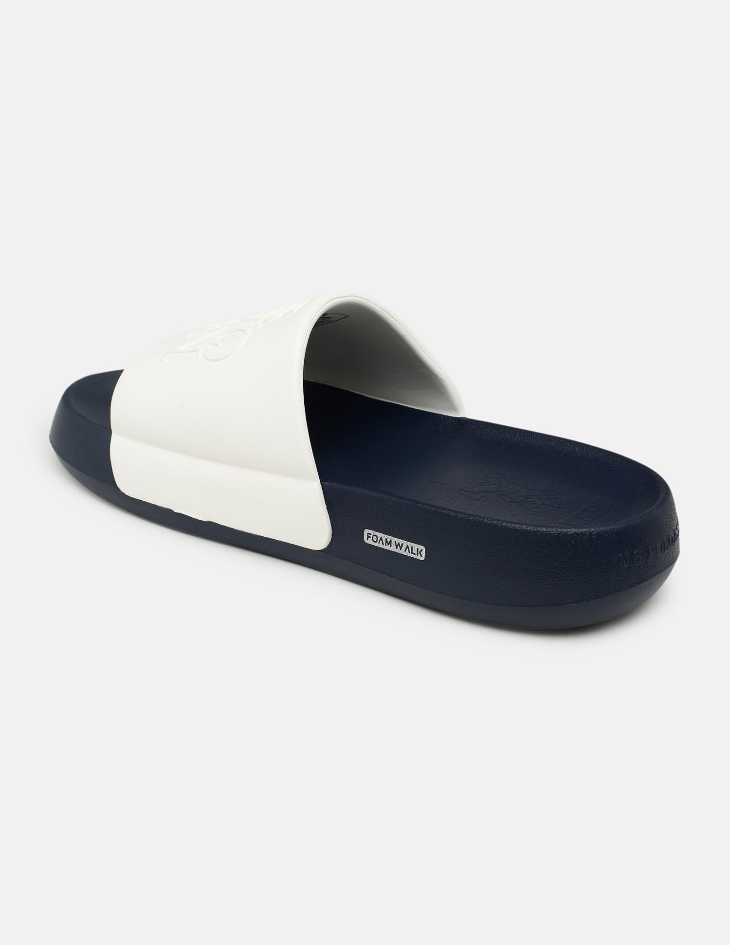 Men Brand Embossed Luna Sliders Navy - U.S. Polo Assn. India | Large