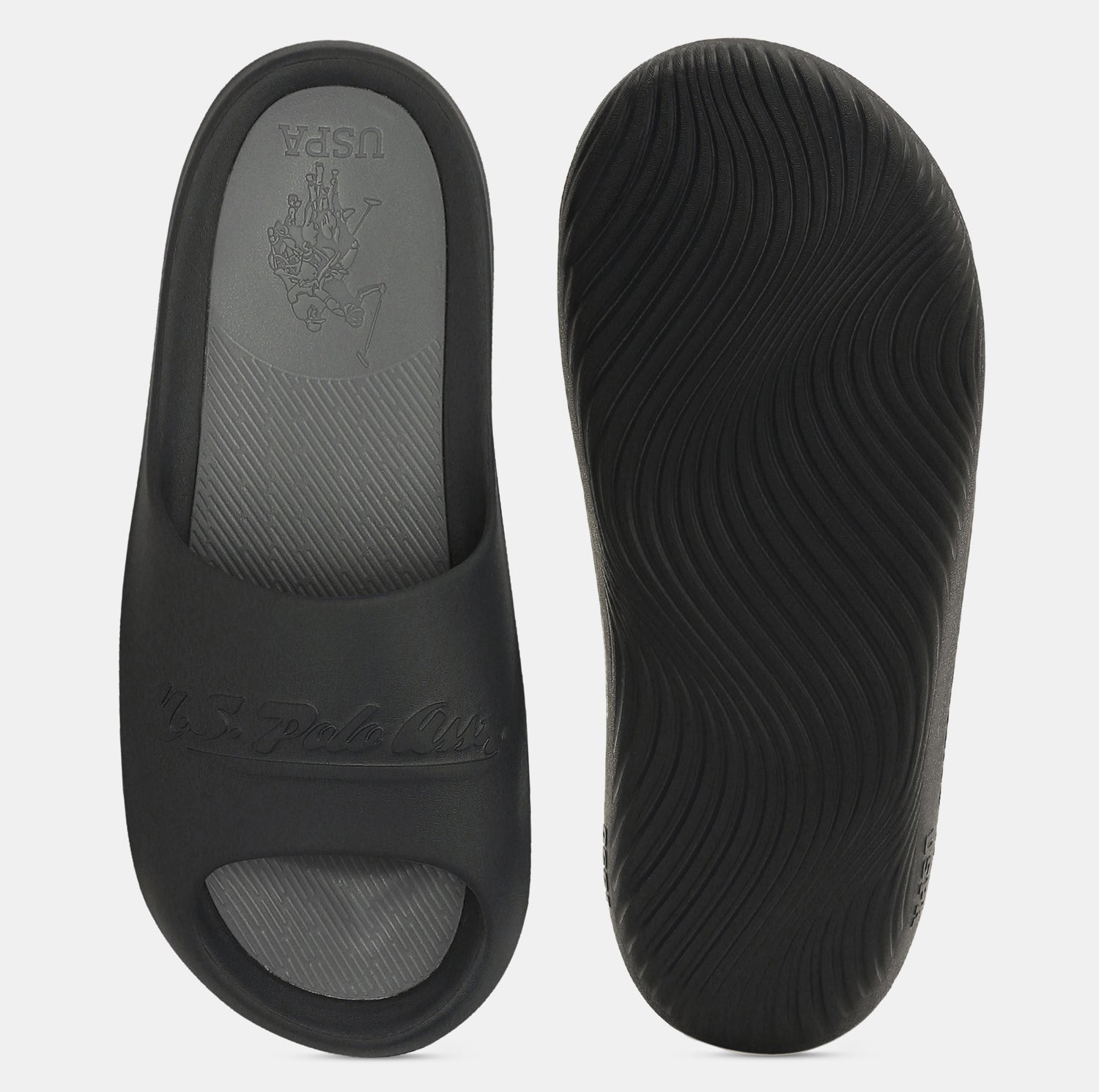 Men Eva Arda Slippers Black - U.S. POLO ASSN. | Large