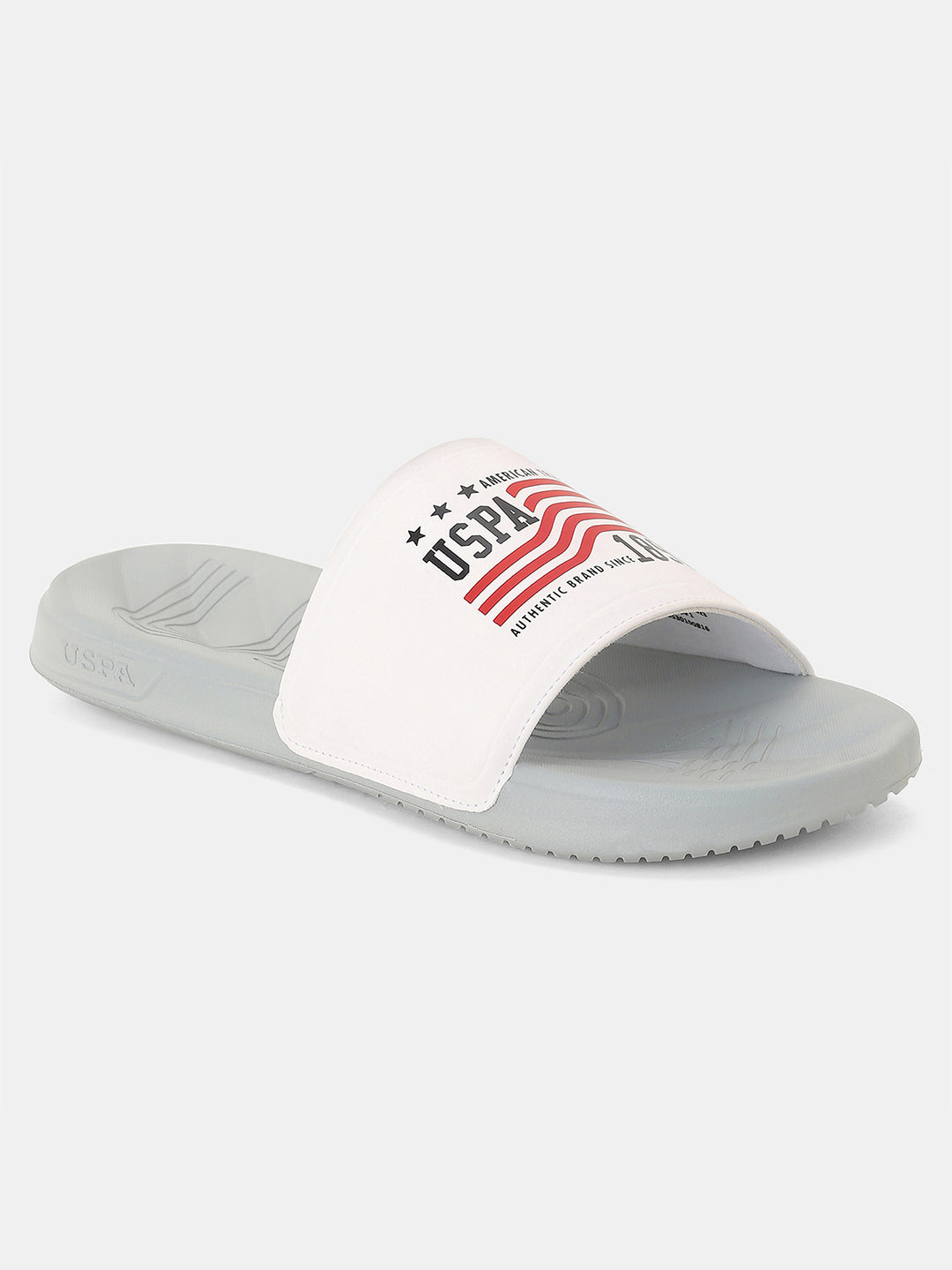 Men Eva Axer Slippers Light Grey - U.S. POLO ASSN. | Large