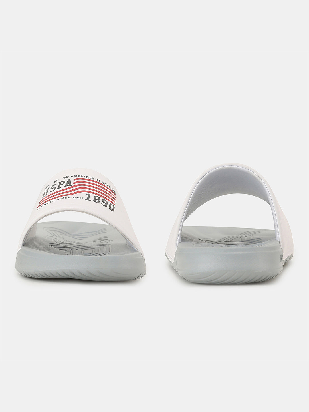 Men Eva Axer Slippers Light Grey - U.S. POLO ASSN. | Large