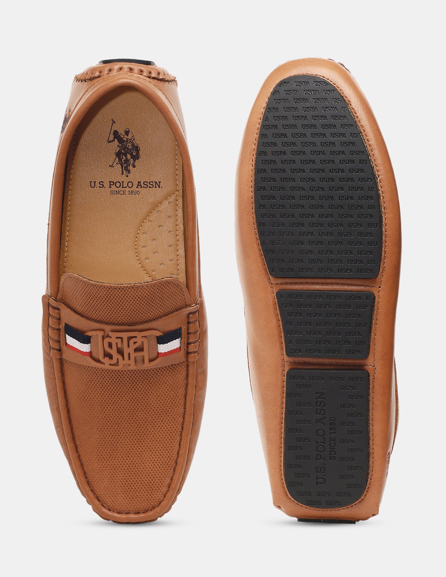 Men Anton Textured Loafers Tan - U.S. POLO ASSN. | Large
