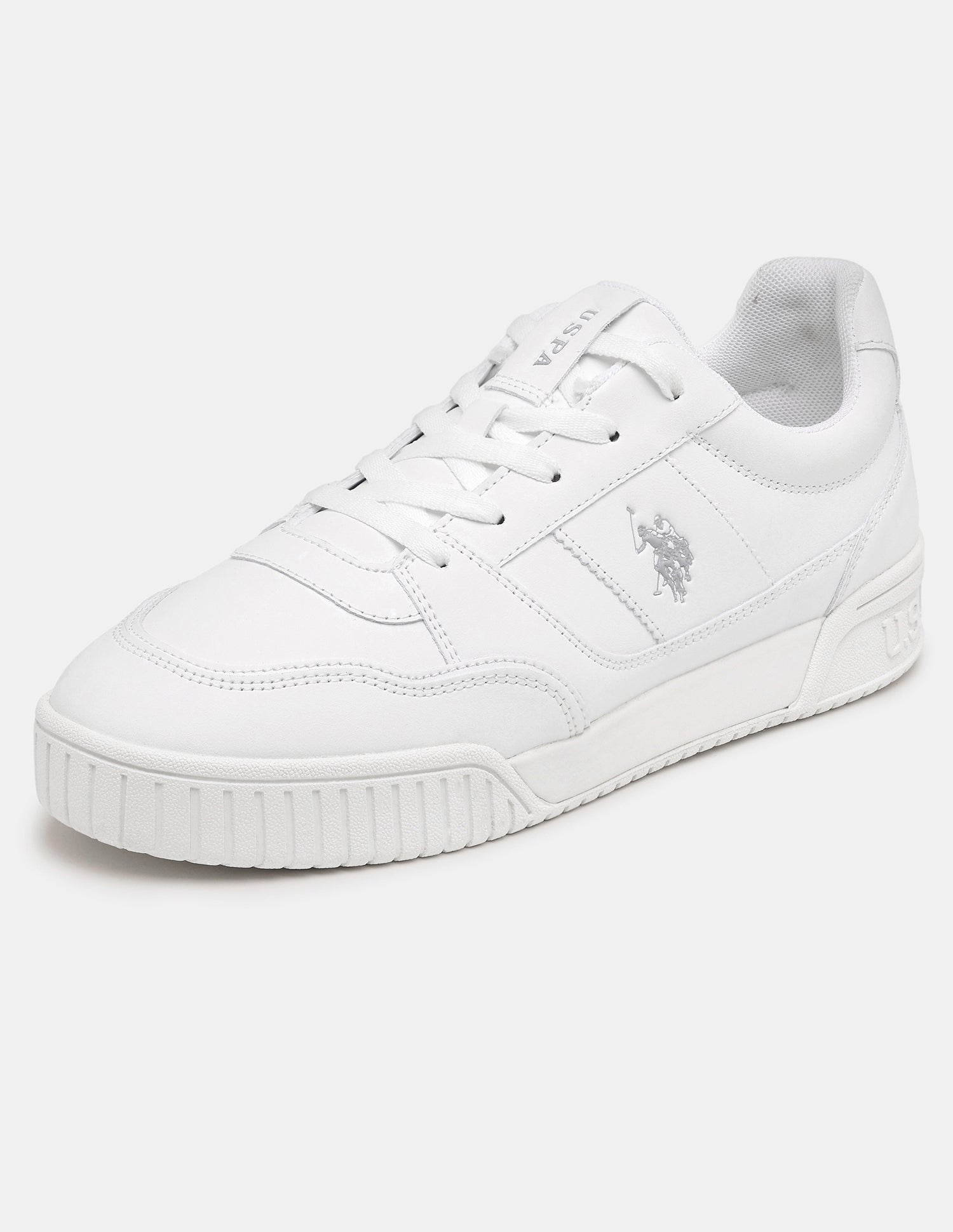 Men Rever Wth Solid Sneakers White - U.S. Polo Assn. India | Large
