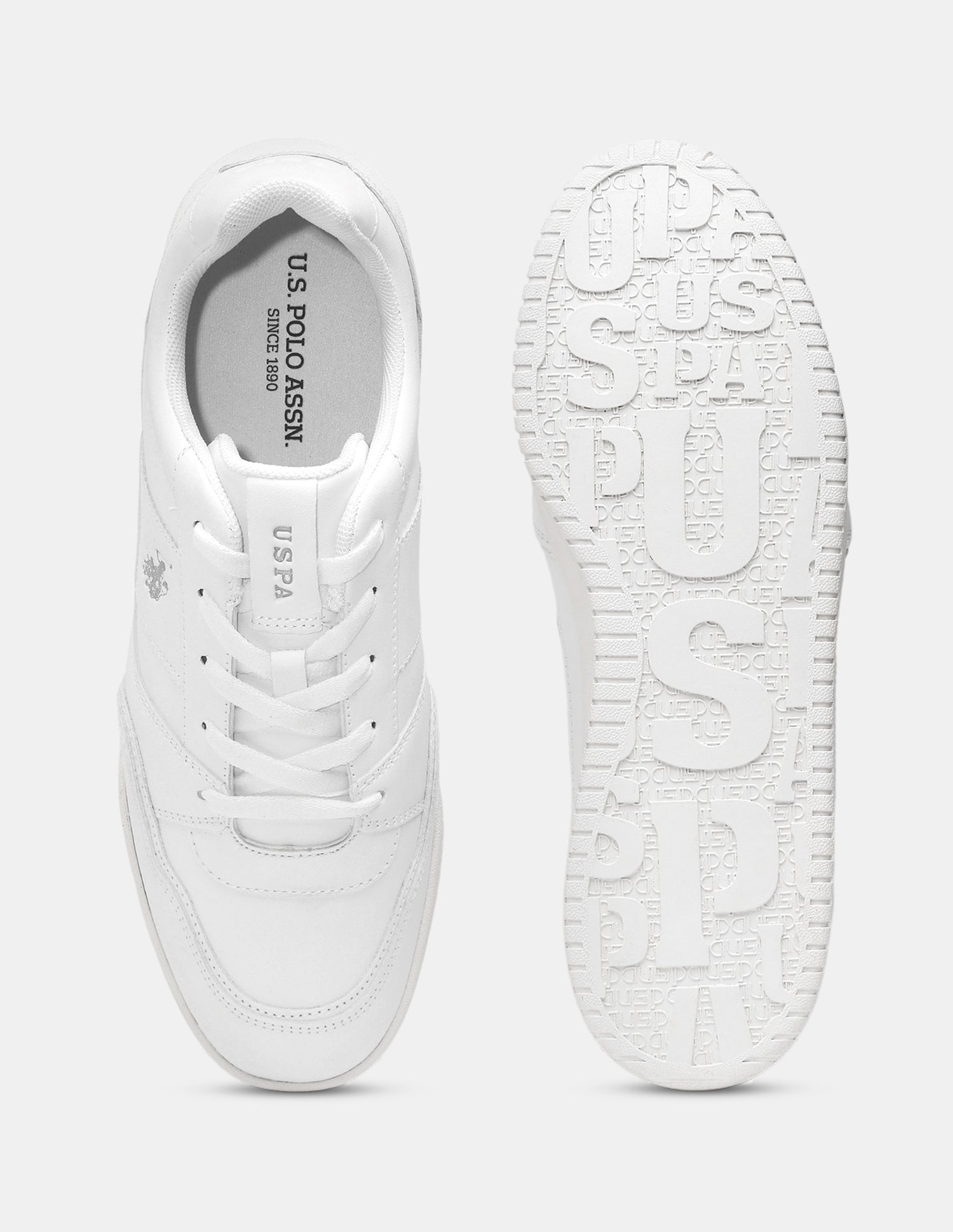 Men Rever Wth Solid Sneakers White - U.S. Polo Assn. India | Large