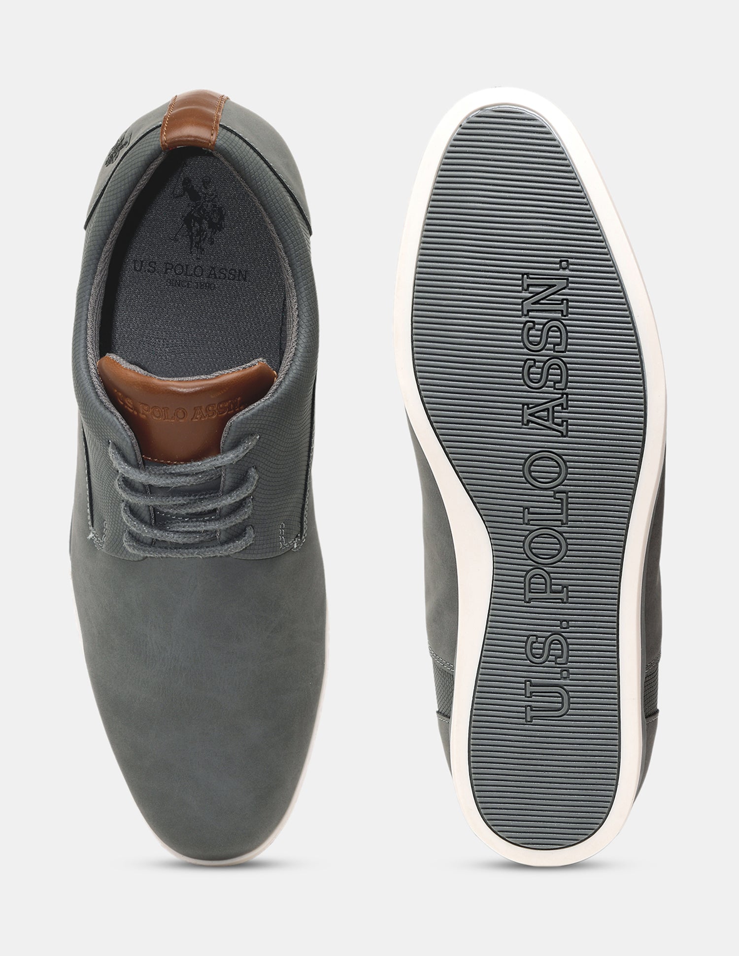 Men Clest 2.0 Solid Shoes Charcoal Grey - U.S. POLO ASSN. | Large