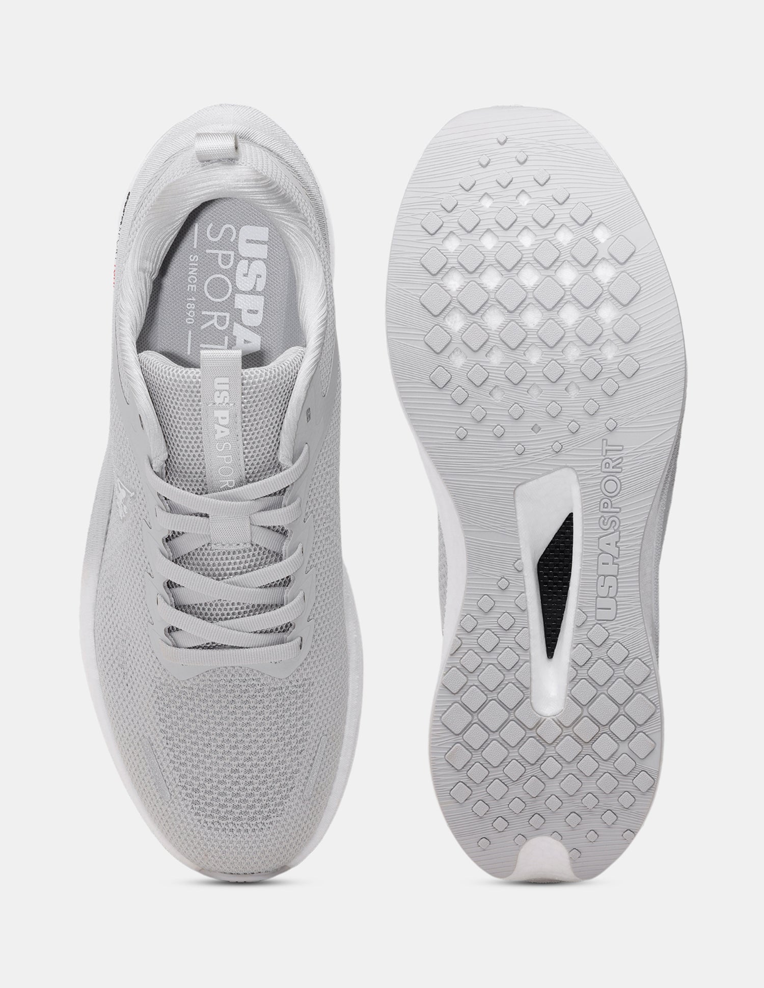 Men Werner USPA Sport Runpro Running Shoes Light Grey - U.S. POLO ASSN. | Large