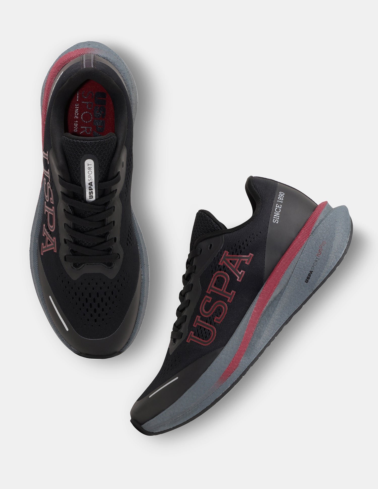 Men Rainer USPA Sport Runpro Running Shoes Black - U.S. POLO ASSN. | Large