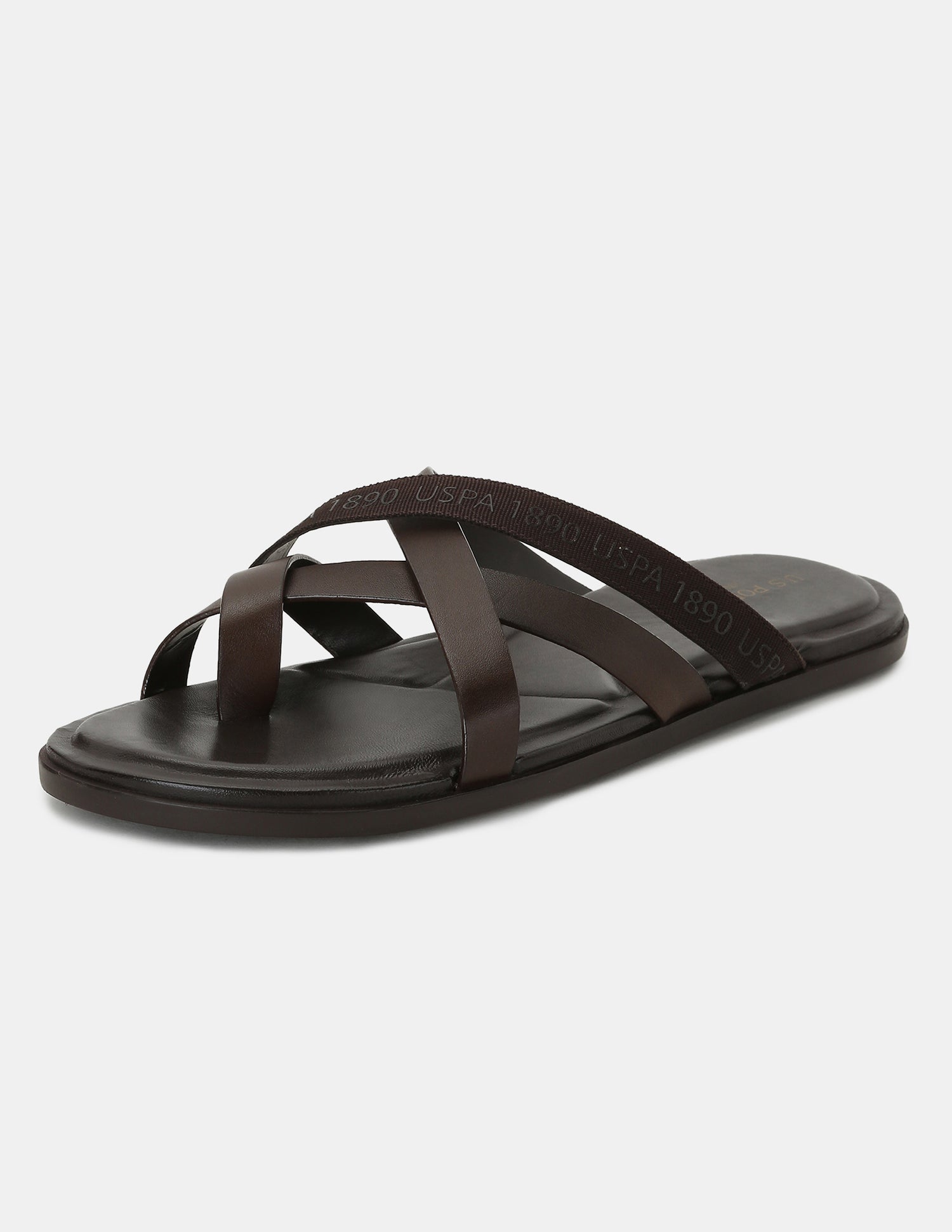 Men Tino Flip Flops Brown - U.S. POLO ASSN. | Large