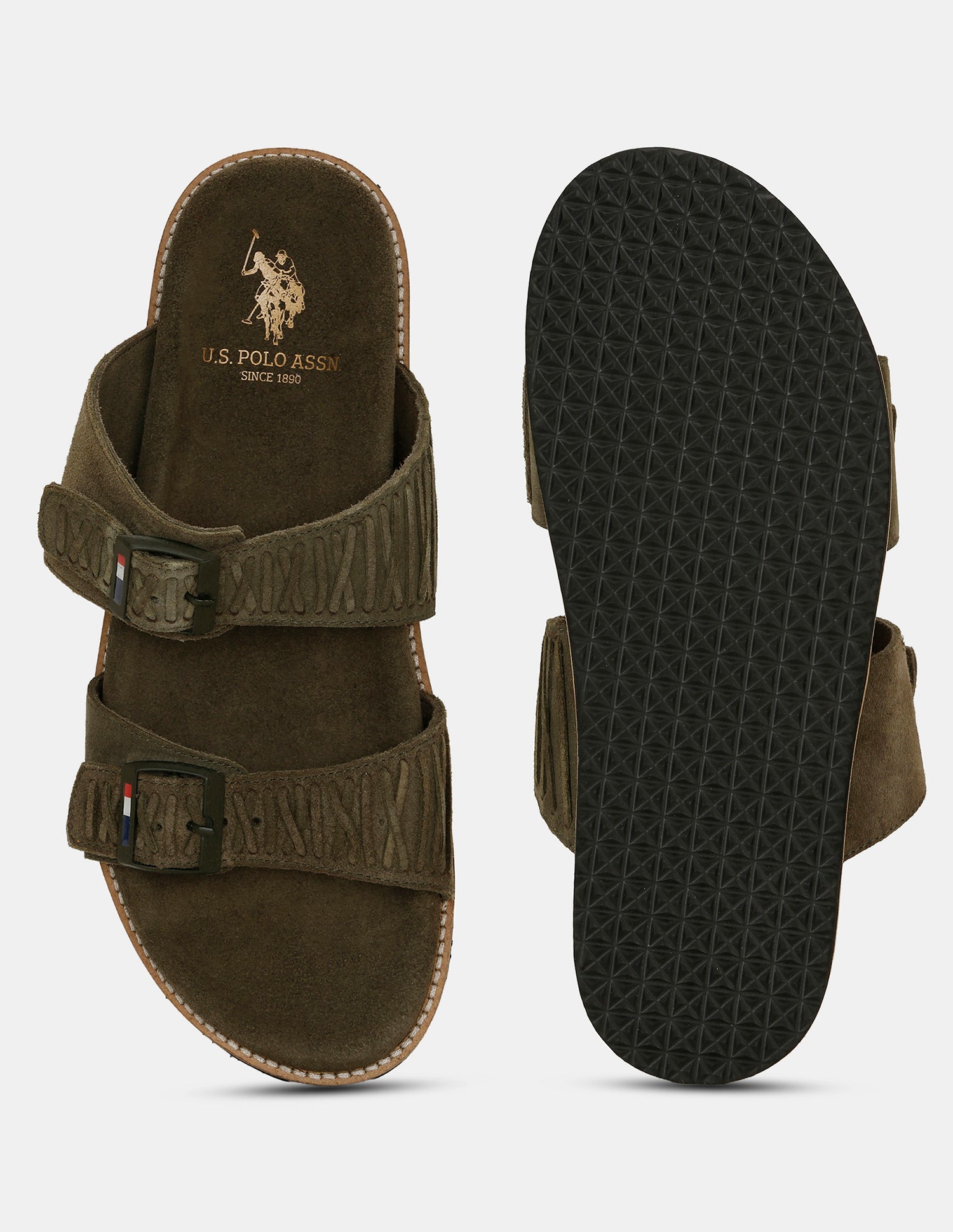 Men Sanusi Flip Flops Olive - U.S. POLO ASSN. | Large