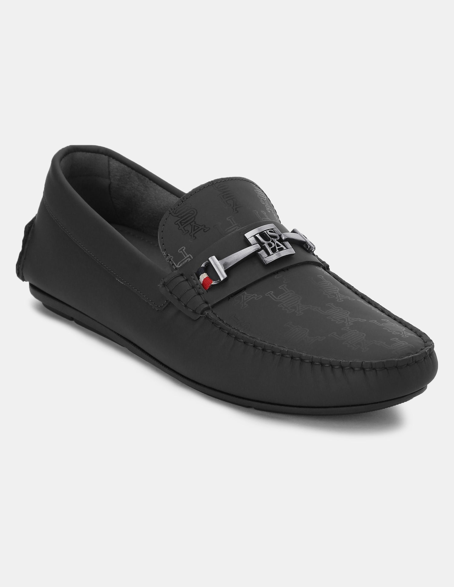 Men Brand Printed Talon Loafers Black - U.S. POLO ASSN. | Large