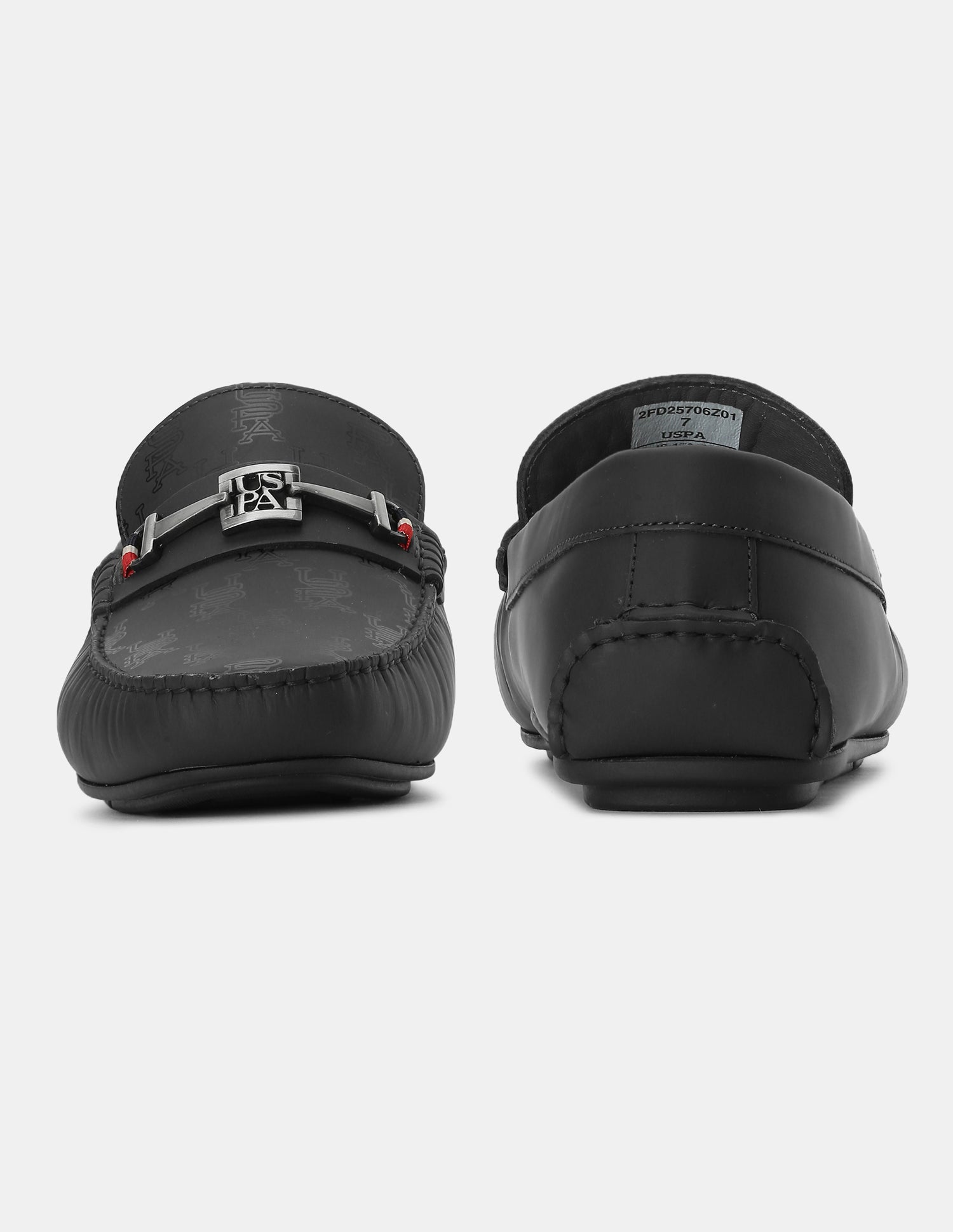 Men Brand Printed Talon Loafers Black - U.S. POLO ASSN. | Large