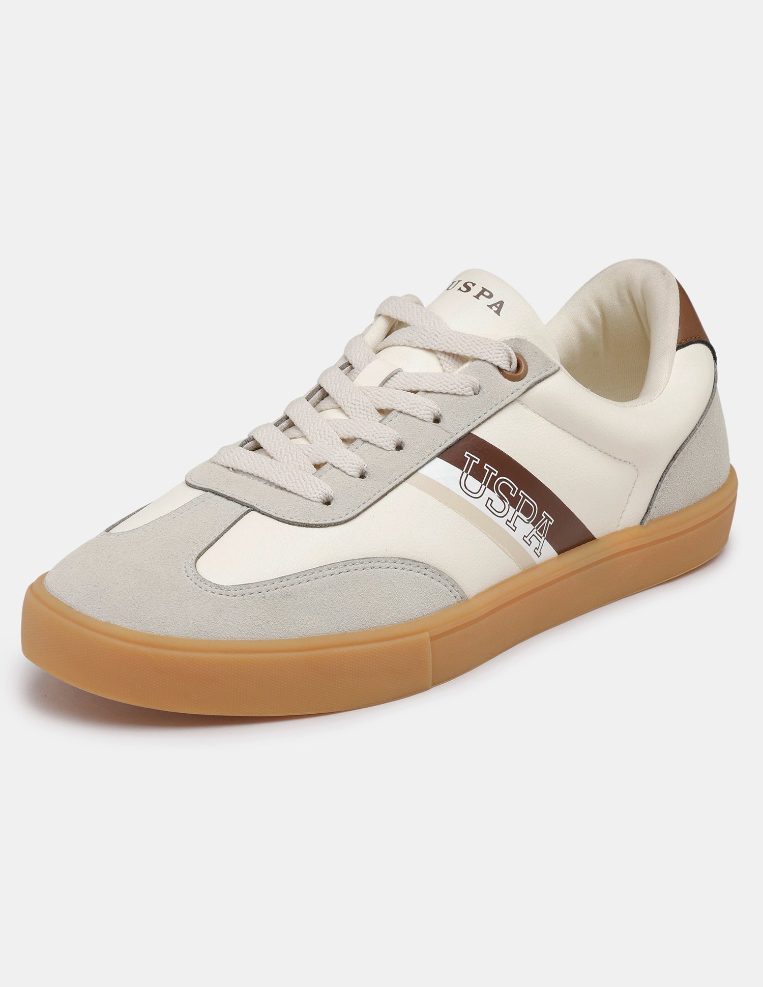 Men Hamet 2.0 Striped Sneakers Beige - U.S. Polo Assn. India | Large