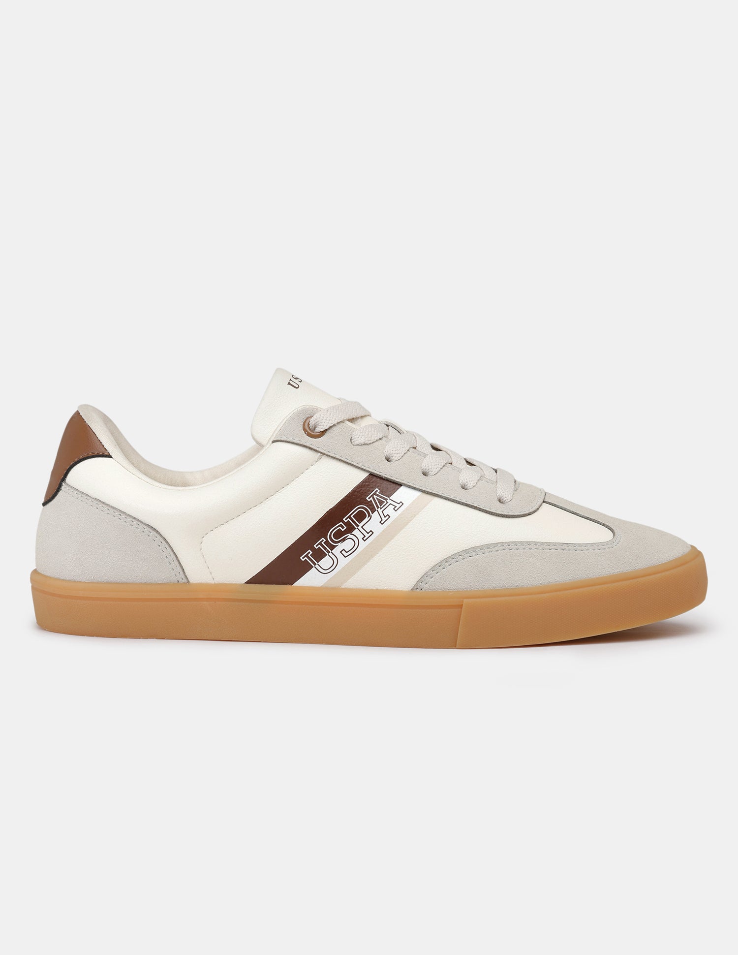 Men Hamet 2.0 Striped Sneakers Beige - U.S. Polo Assn. India | Large