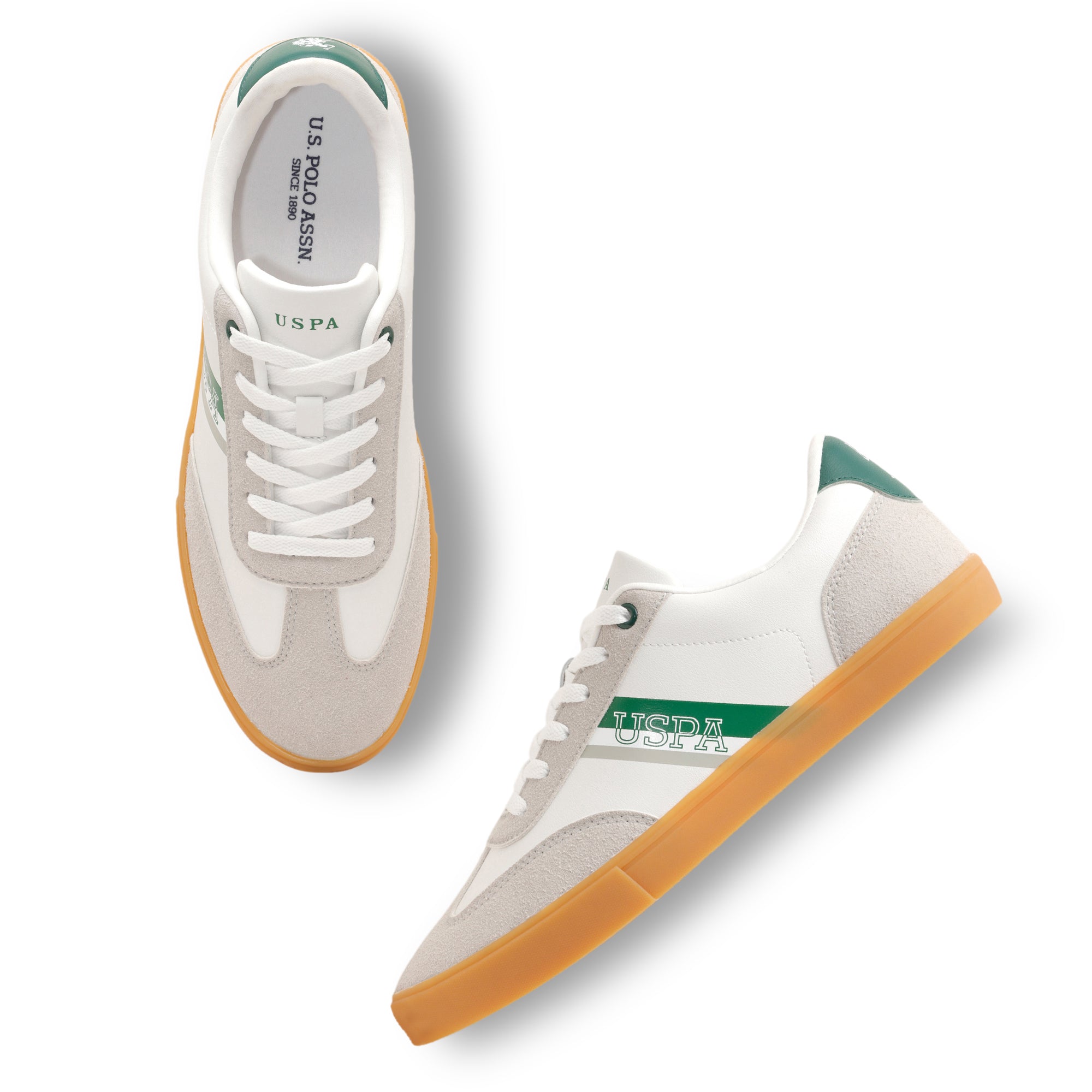 Men Hamet 2.0 Striped Sneakers Off White - U.S. Polo Assn. India | Large
