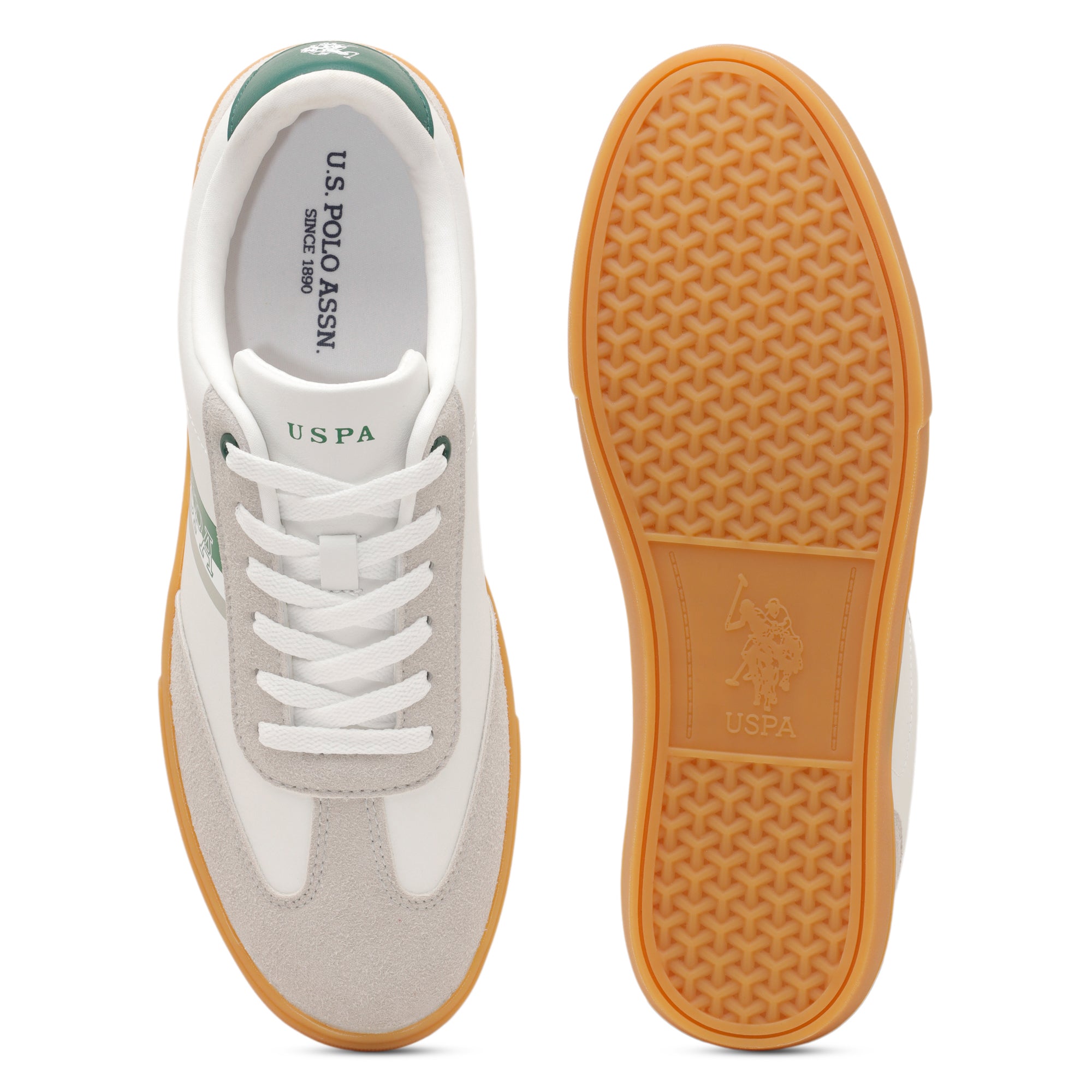 Men Hamet 2.0 Striped Sneakers Off White - U.S. Polo Assn. India | Large