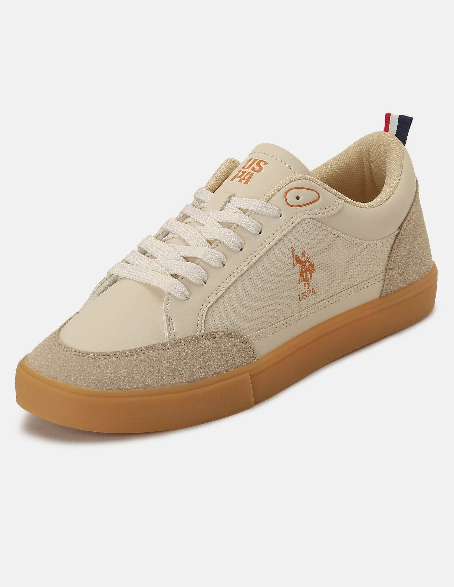 Men Colour Blocked Lucian 2.0 Sneakers Beige - U.S. Polo Assn. India | Large