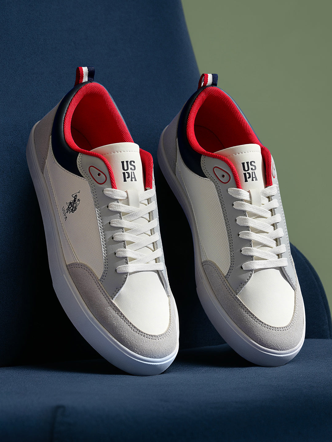 Men Colour Blocked Lucian 2.0 Sneakers Light Grey - U.S. Polo Assn. India | Large