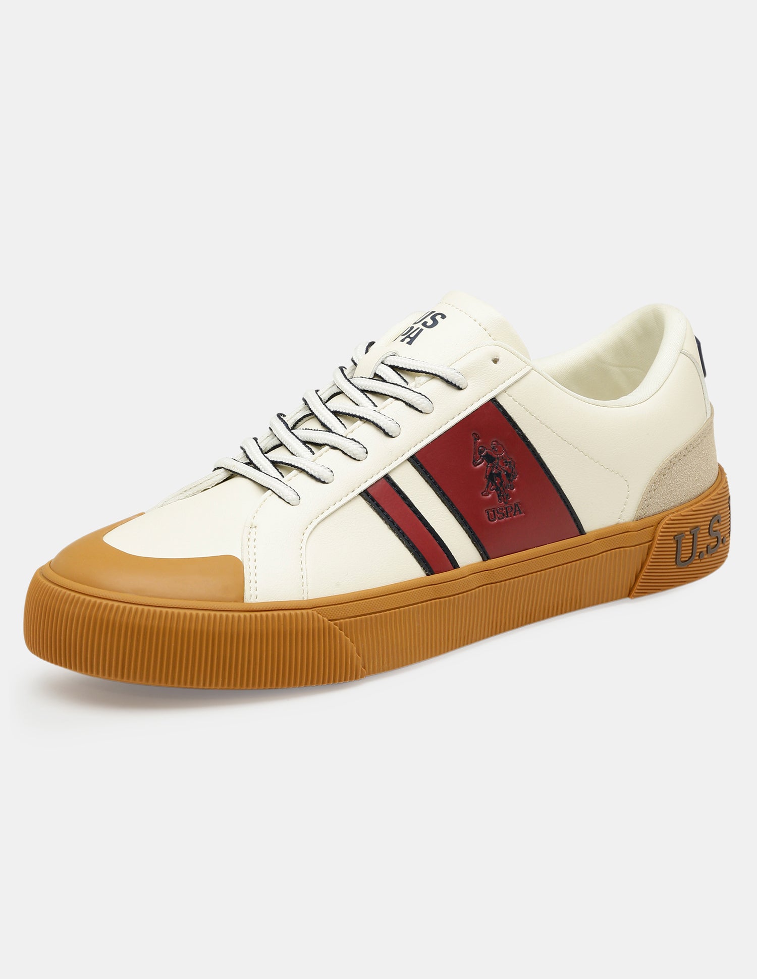 Men Colourblocked Mason Sneakers Cream - U.S. Polo Assn. India | Large