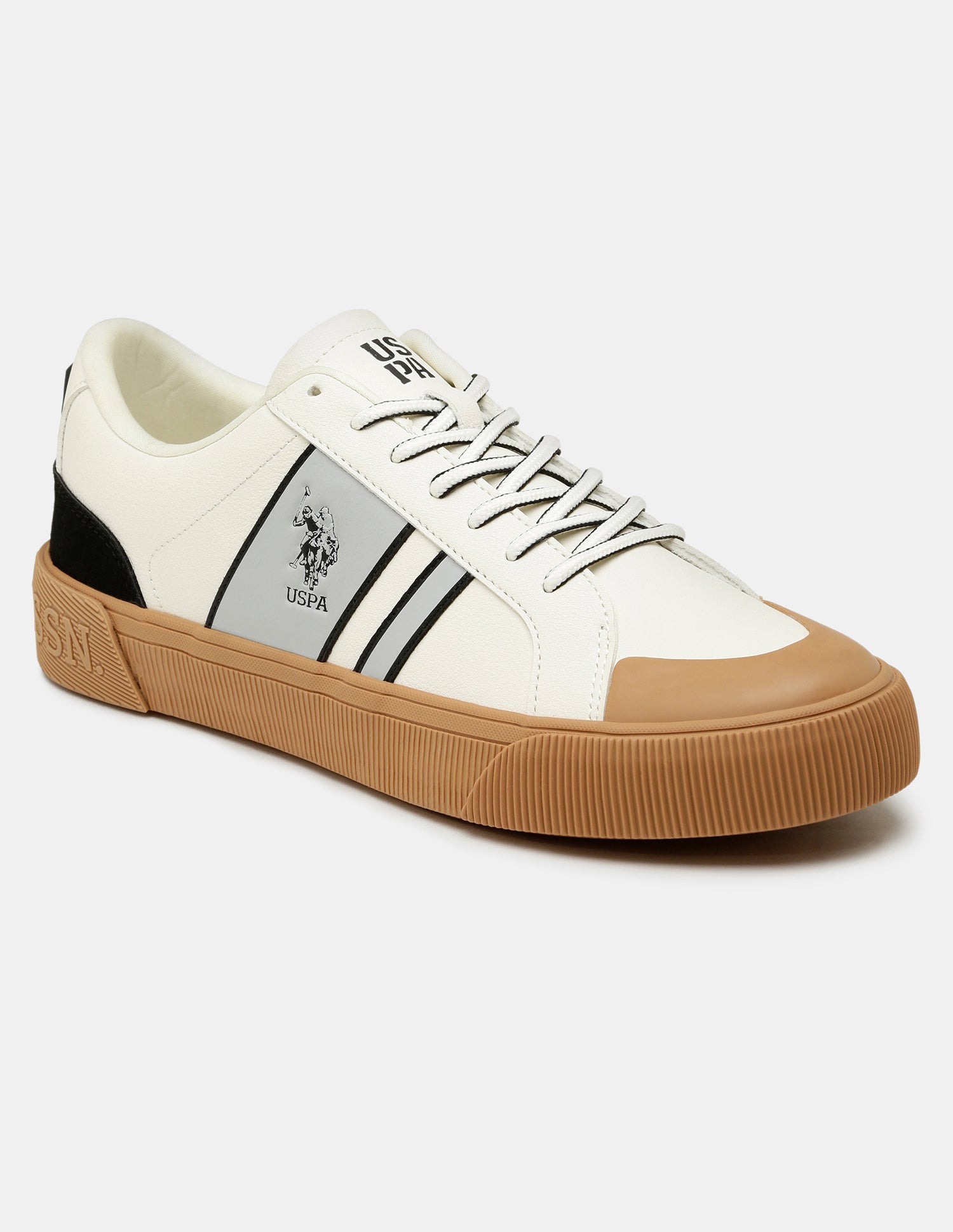 Men Colourblocked Mason Sneakers Off White - U.S. Polo Assn. India | Large