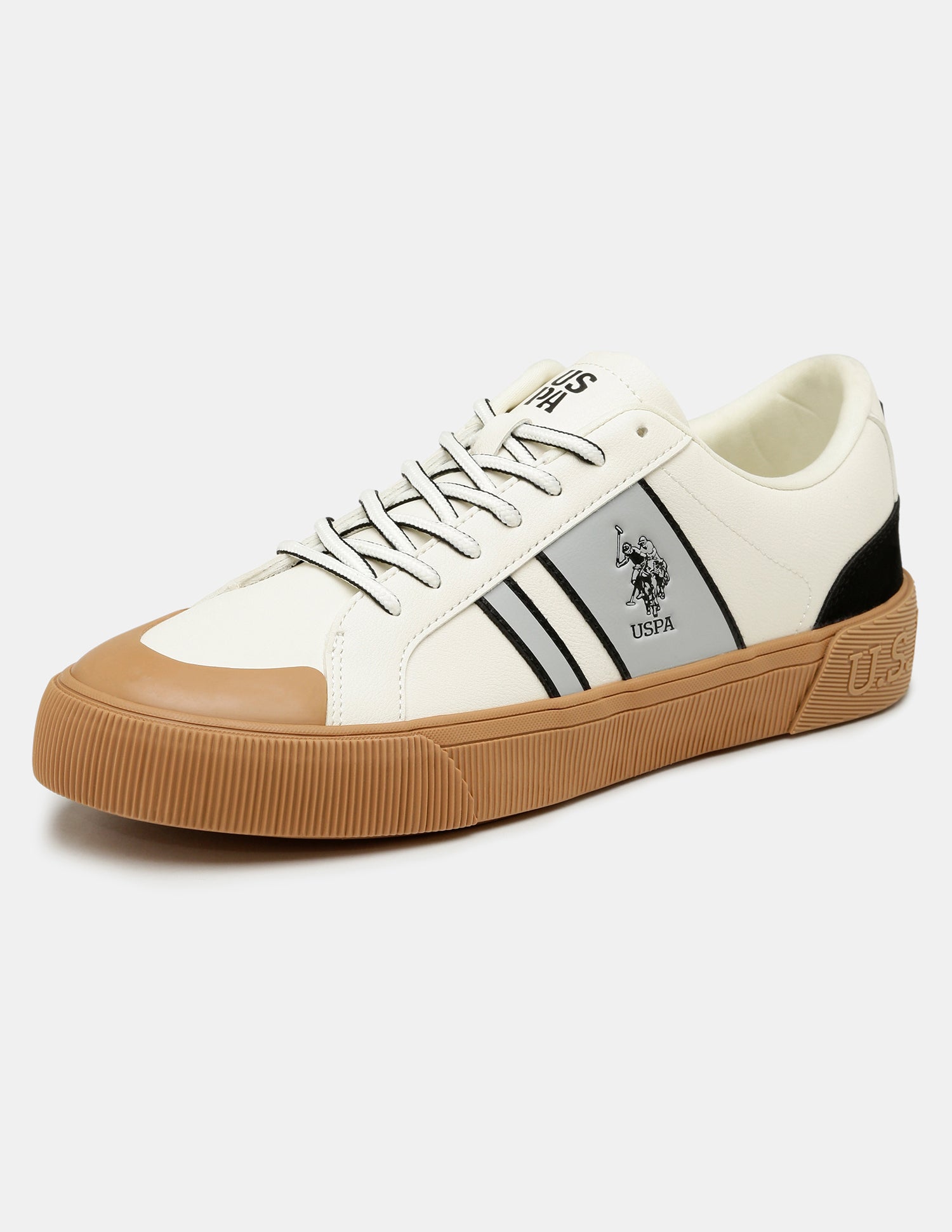 Men Colourblocked Mason Sneakers Off White - U.S. Polo Assn. India | Large