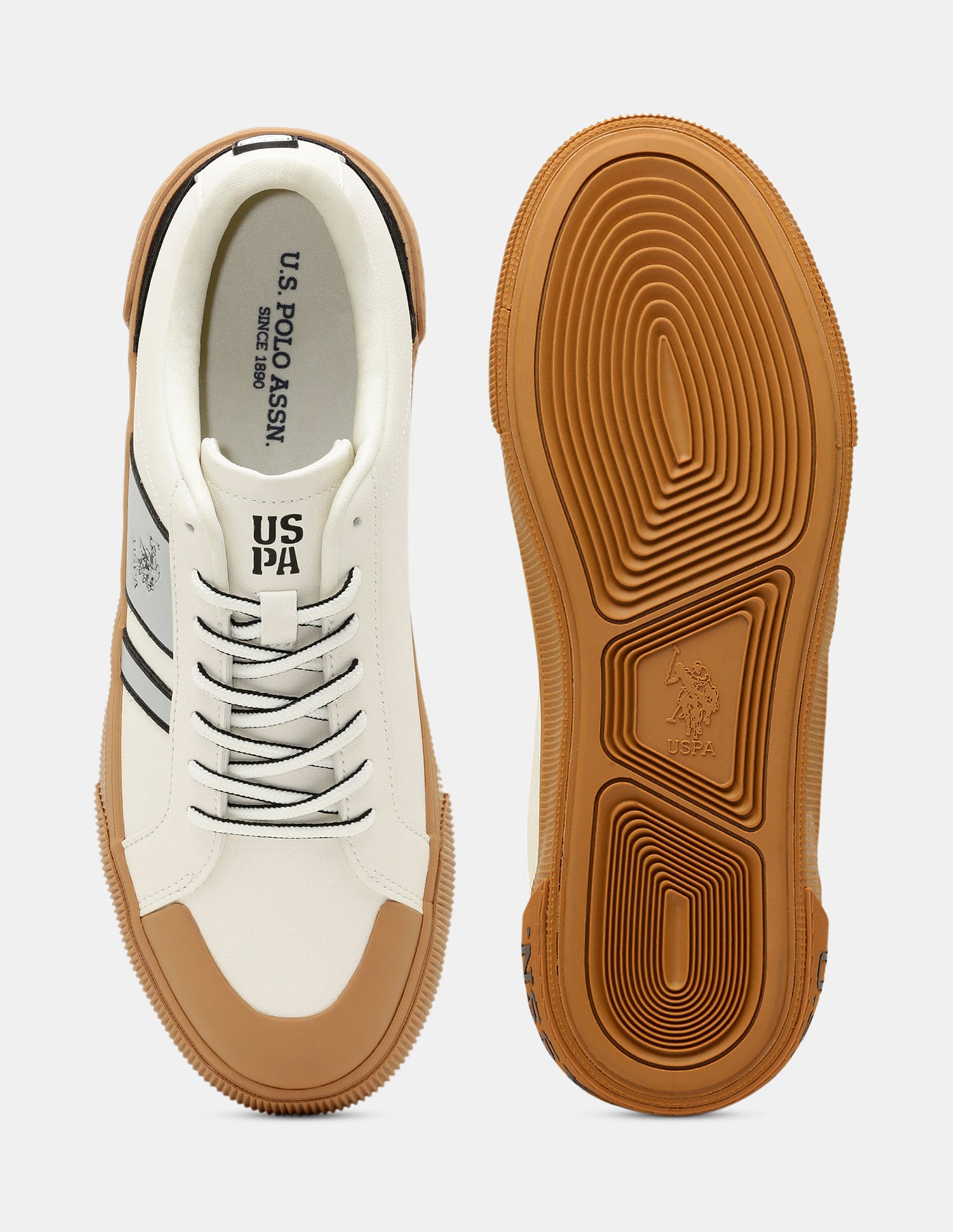 Men Colourblocked Mason Sneakers Off White - U.S. Polo Assn. India | Large