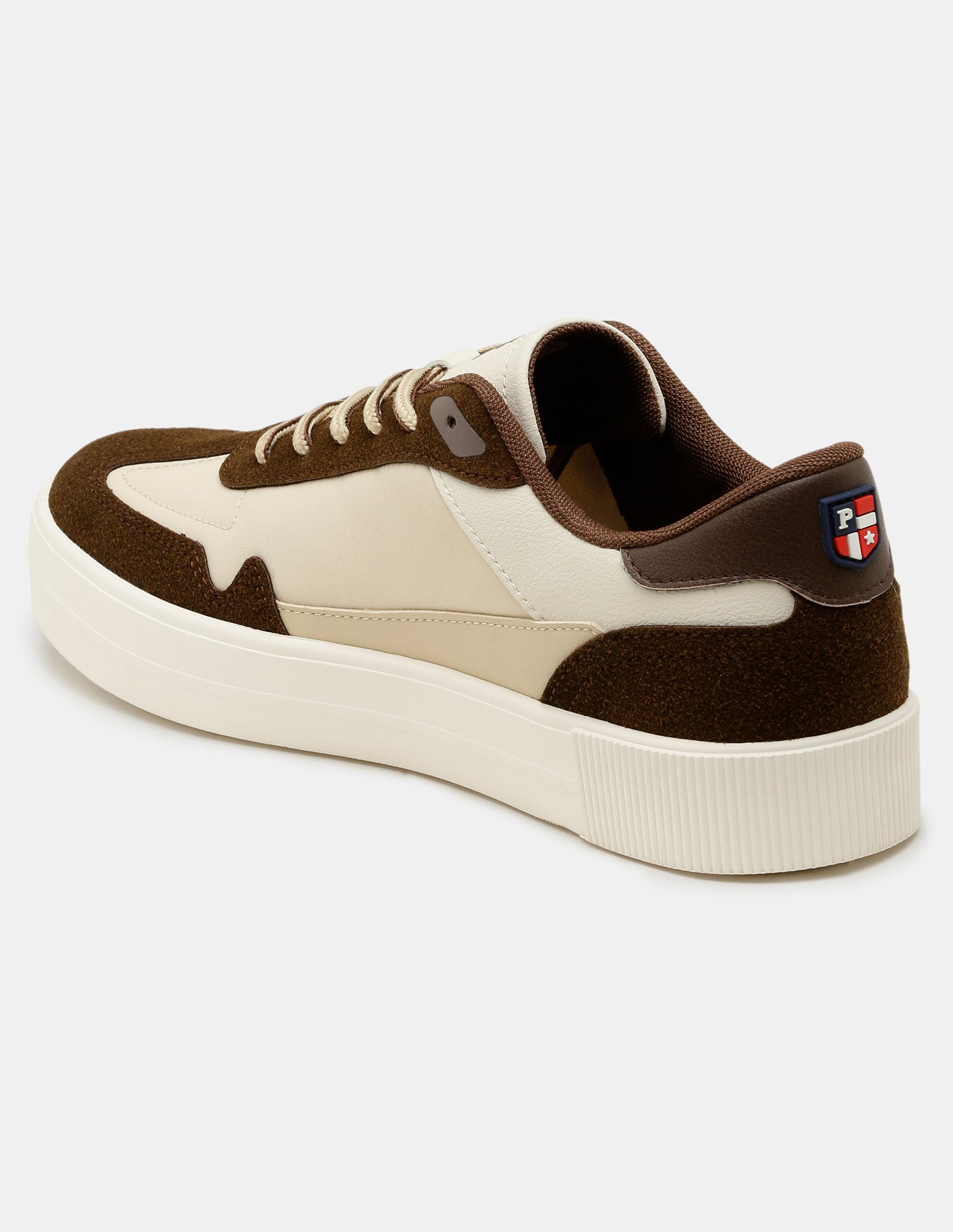 Men Colourblocked Solren Sneakers Beige - U.S. Polo Assn. India | Large