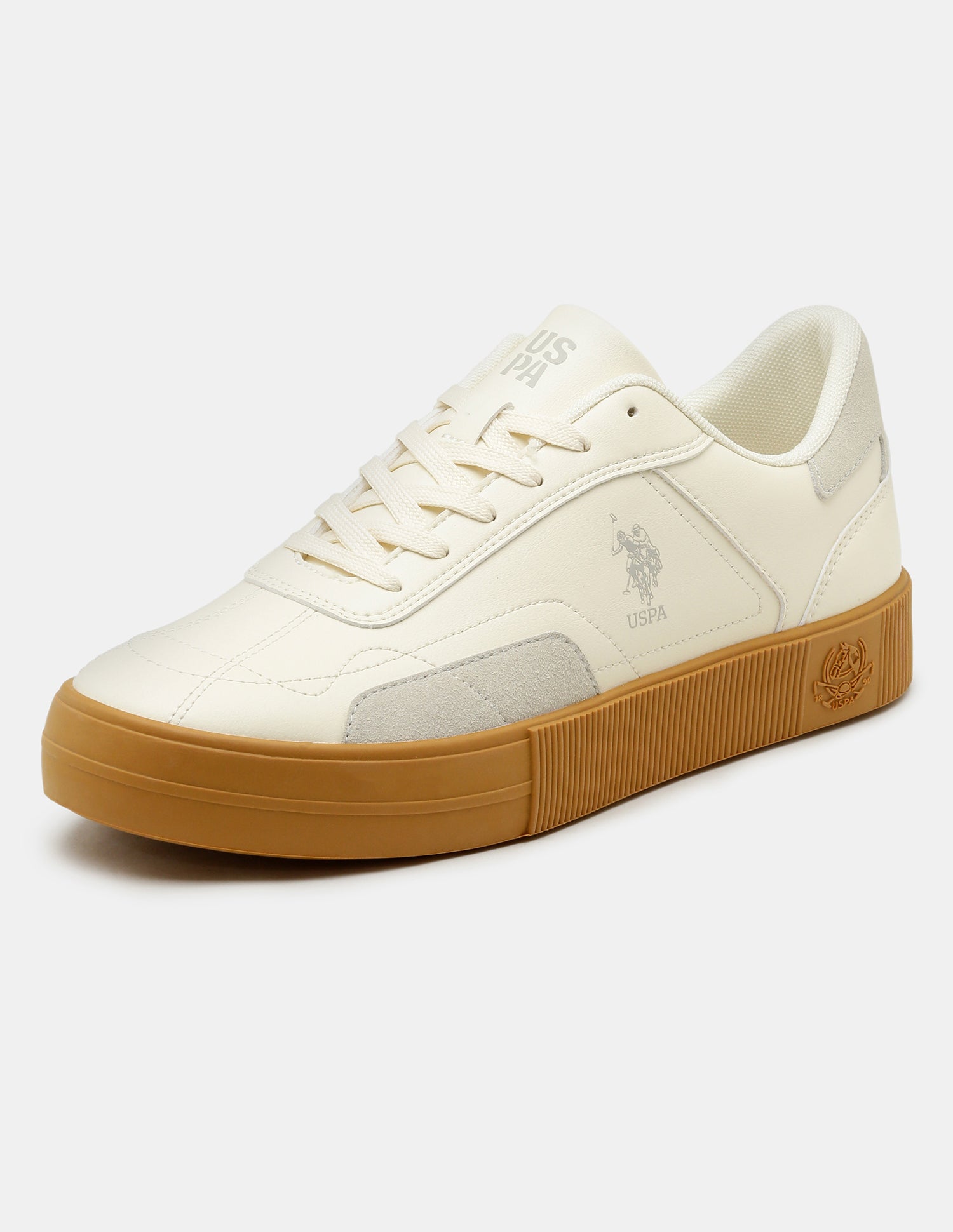 Men Zyron Round Toe Sneakers White - U.S. Polo Assn. India | Large