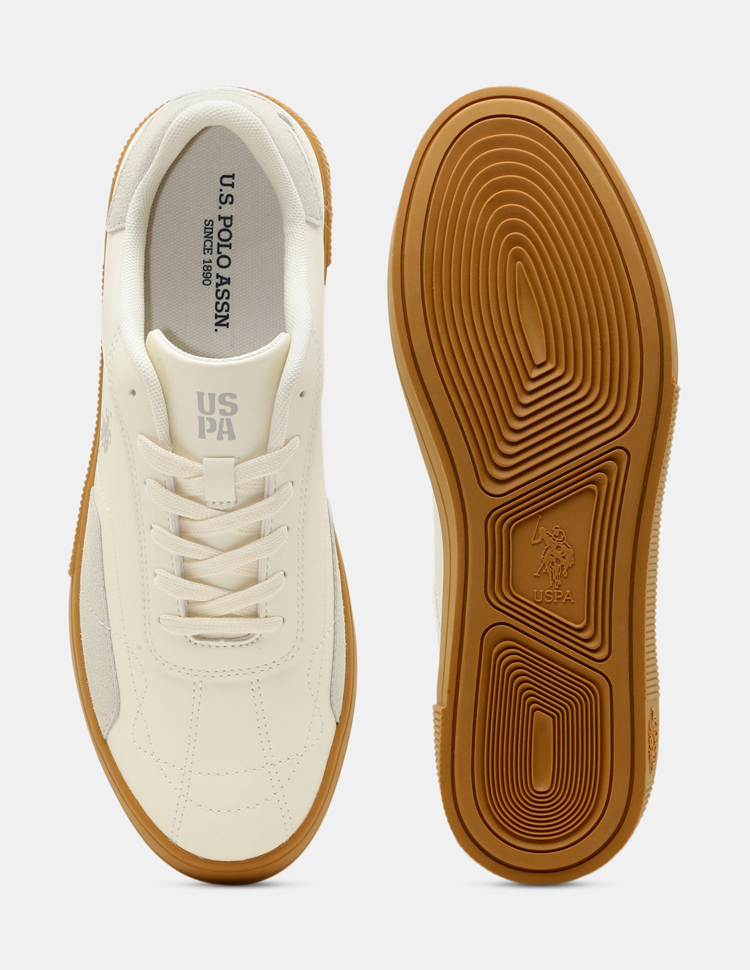 Men Zyron Round Toe Sneakers White - U.S. Polo Assn. India | Large